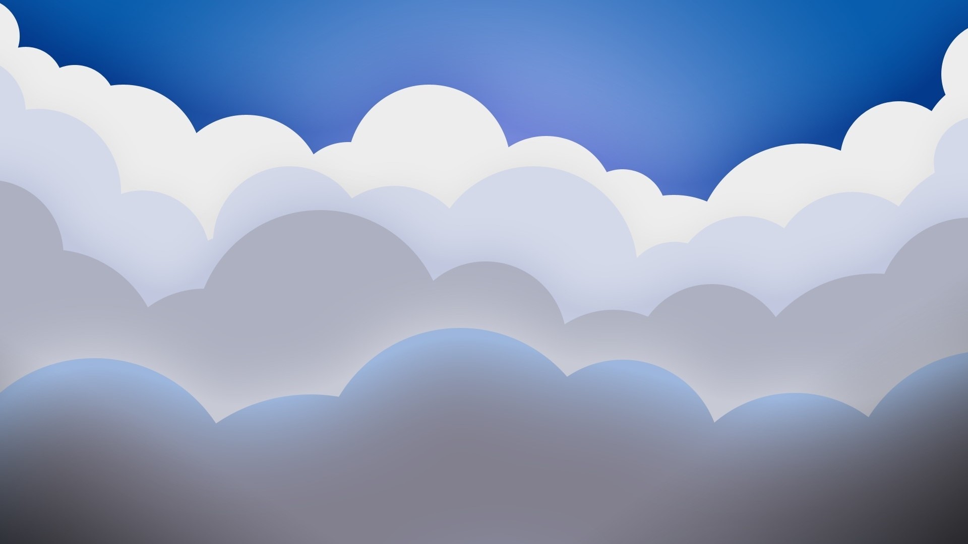 3D Clouds in Blue Sky HD Wallpaper