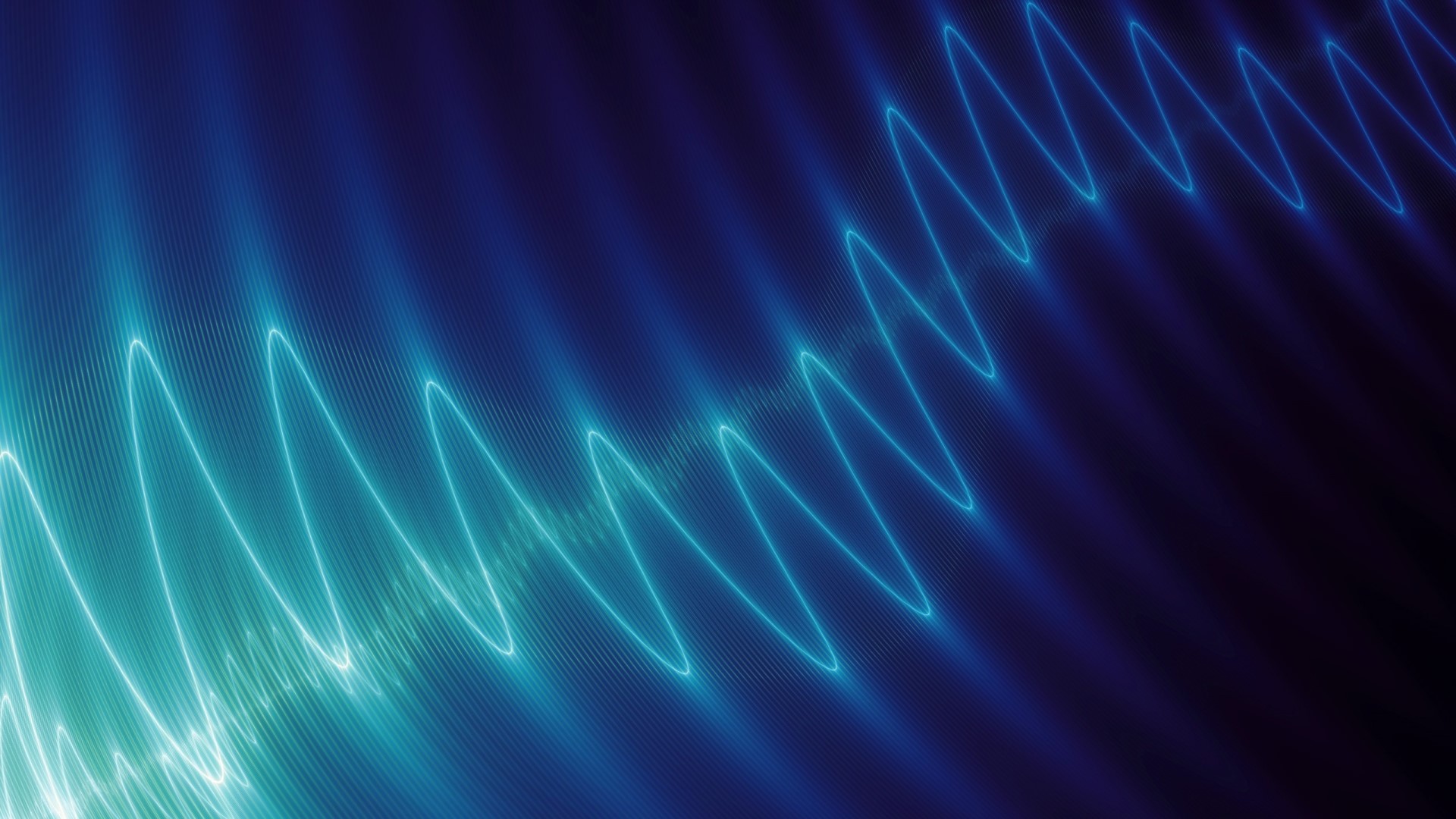 Abstract blue and cyan waves HD Wallpaper
