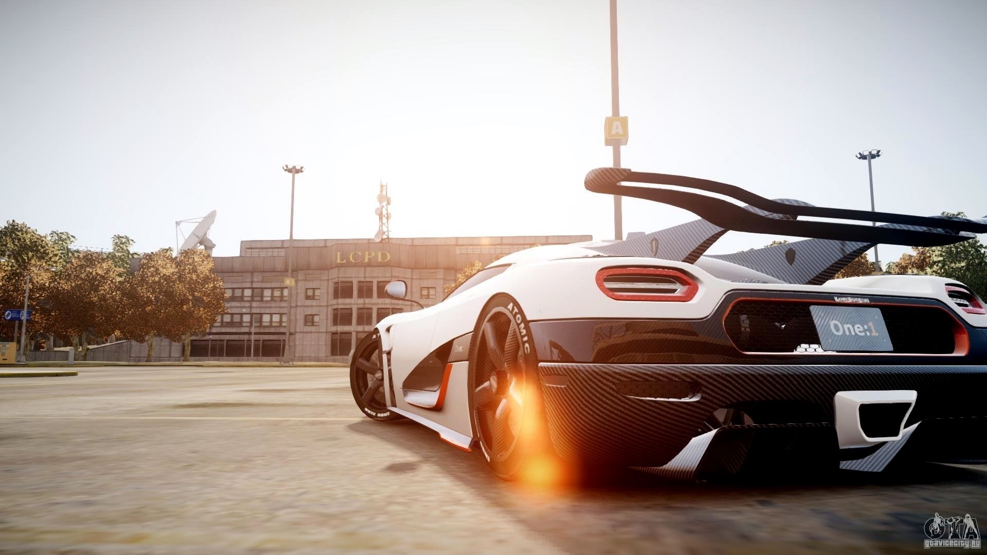 Koenigsegg One:1 sports car with flames HD Wallpaper