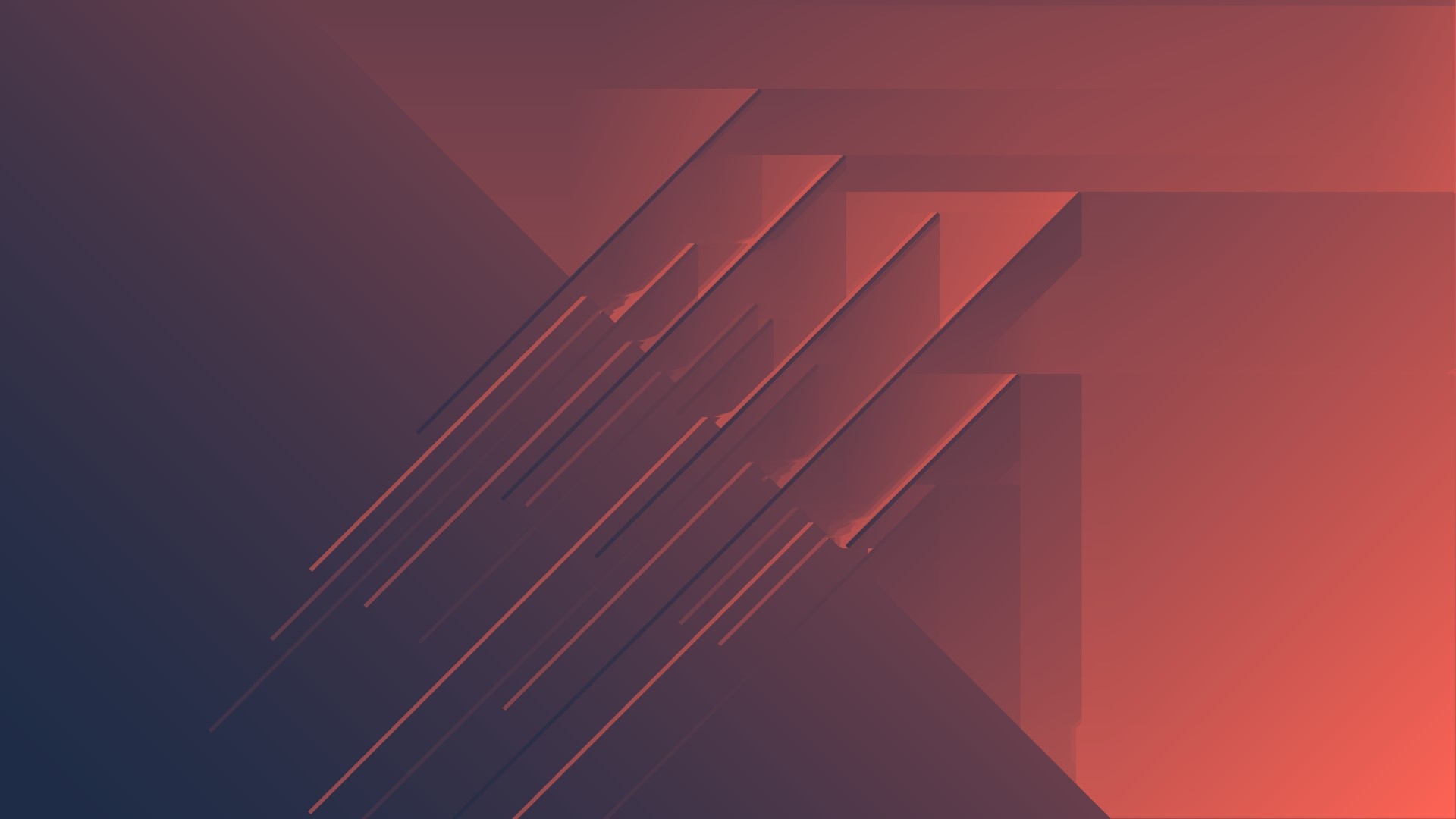 Abstract geometric shapes with gradient background HD Wallpaper