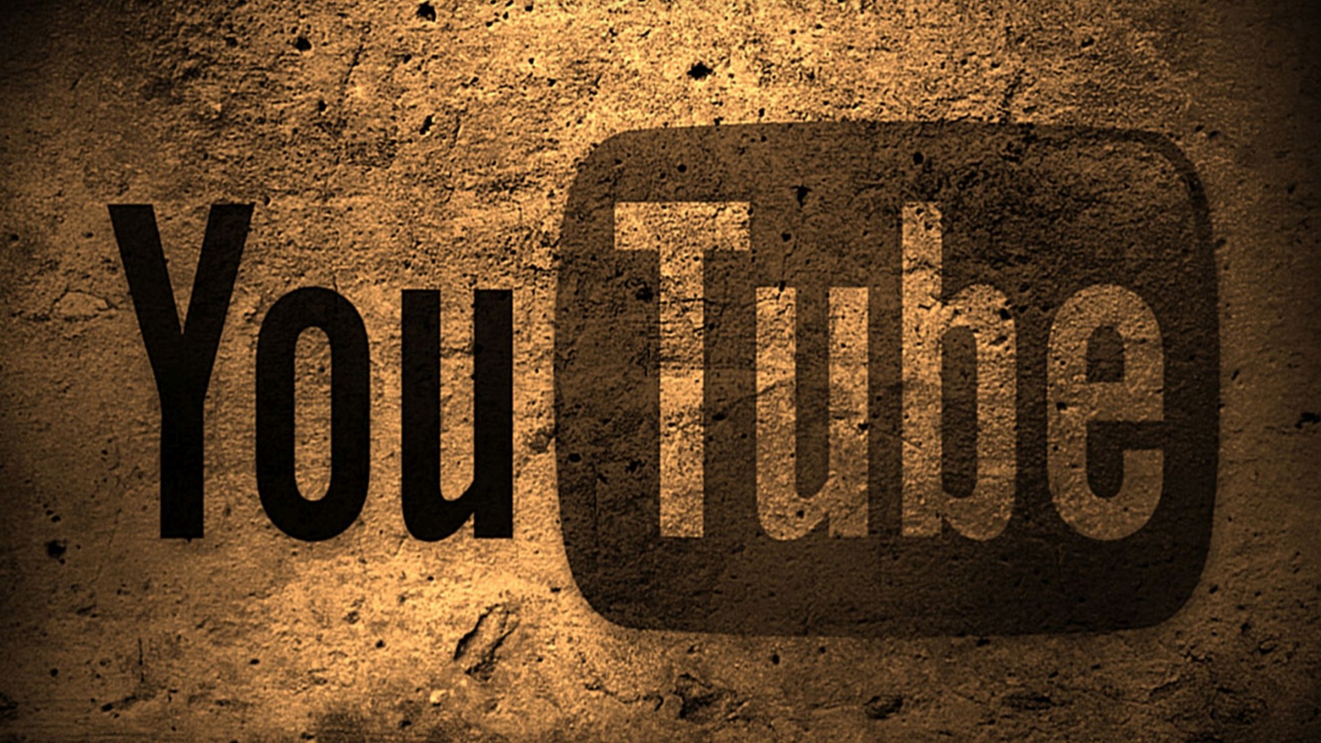 YouTube Grunge Logo on Textured Background HD Wallpaper