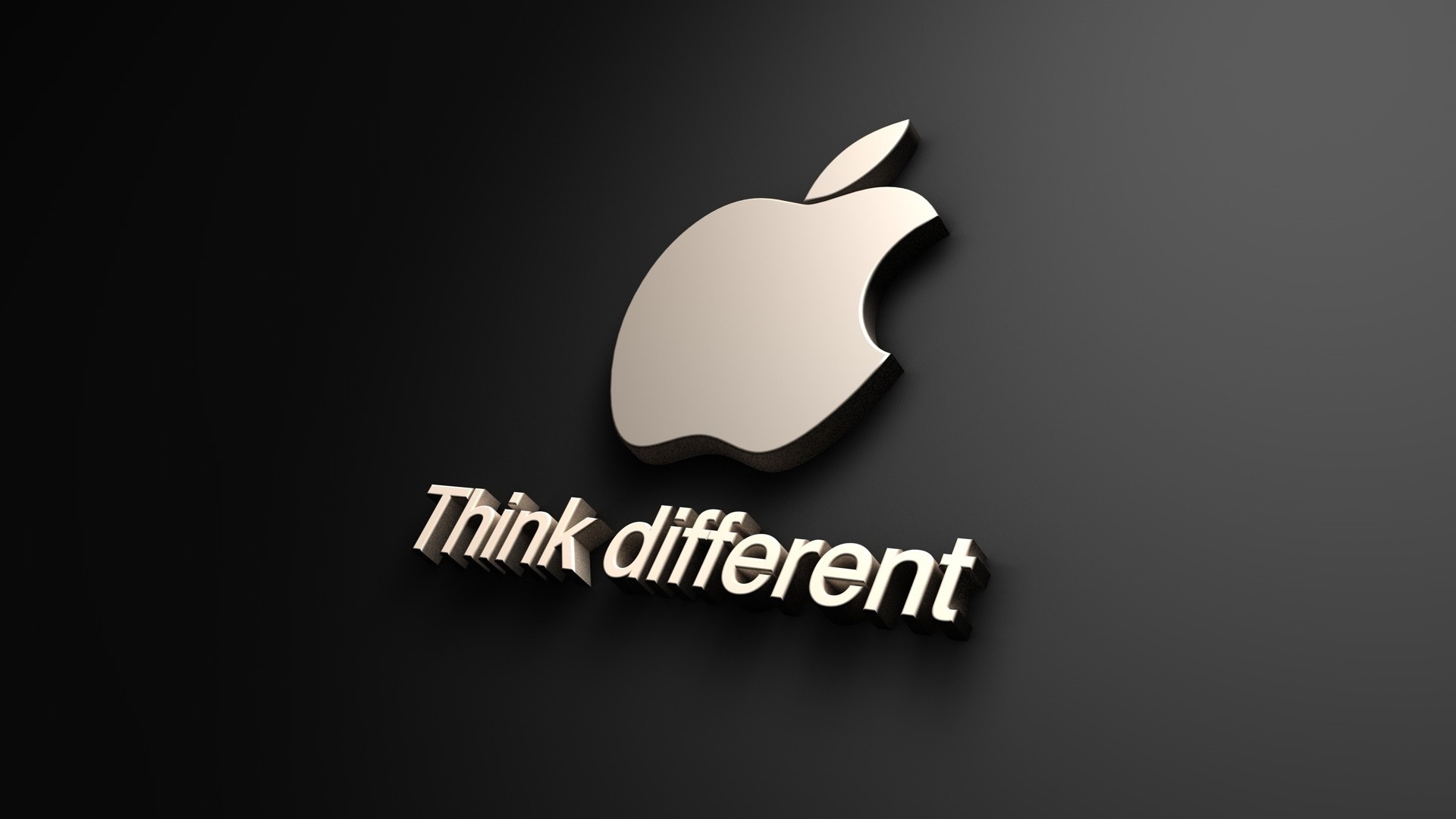 Apple logo with "Think different" slogan HD Wallpaper