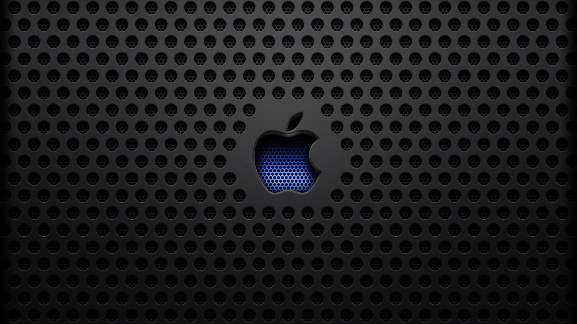 Apple Logo on Perforated Metal HD Wallpaper