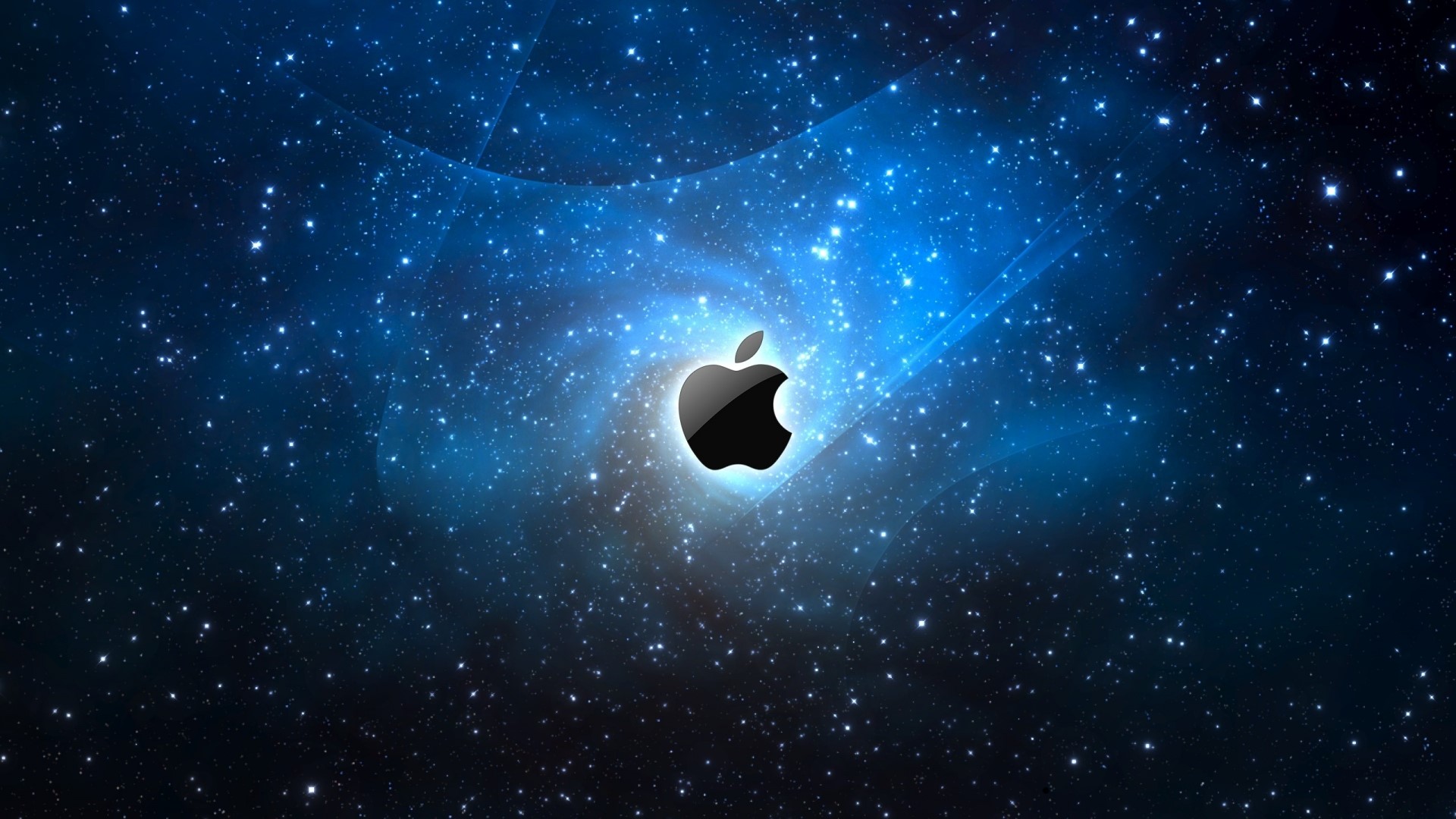 Apple logo in deep space HD Wallpaper
