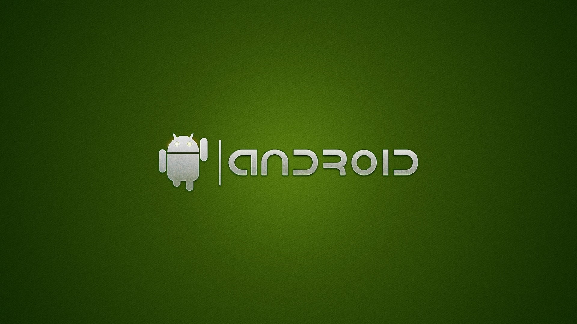 Android logo and text on green background HD Wallpaper