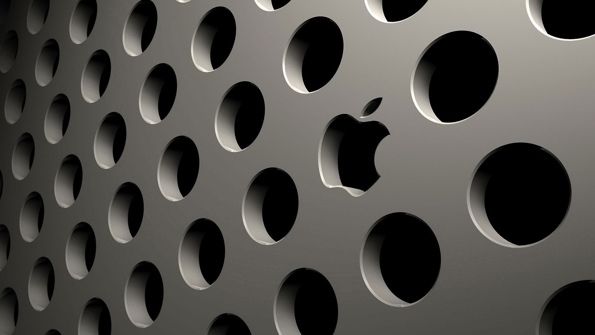 Apple Logo on Stamped Metal HD Wallpaper