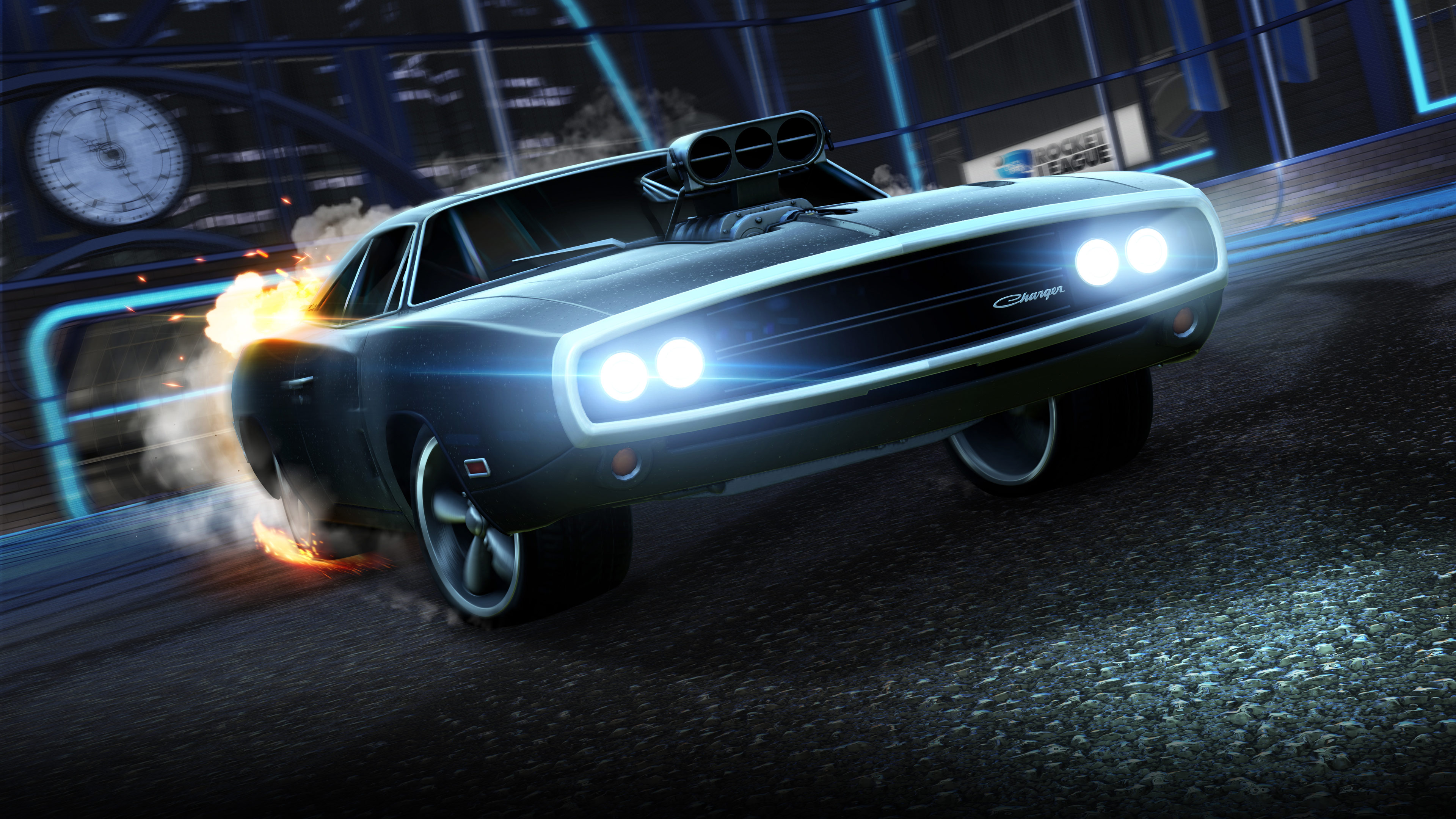 Fast & Furious, 4K, Dodge Charger, Rocket League HD Wallpaper