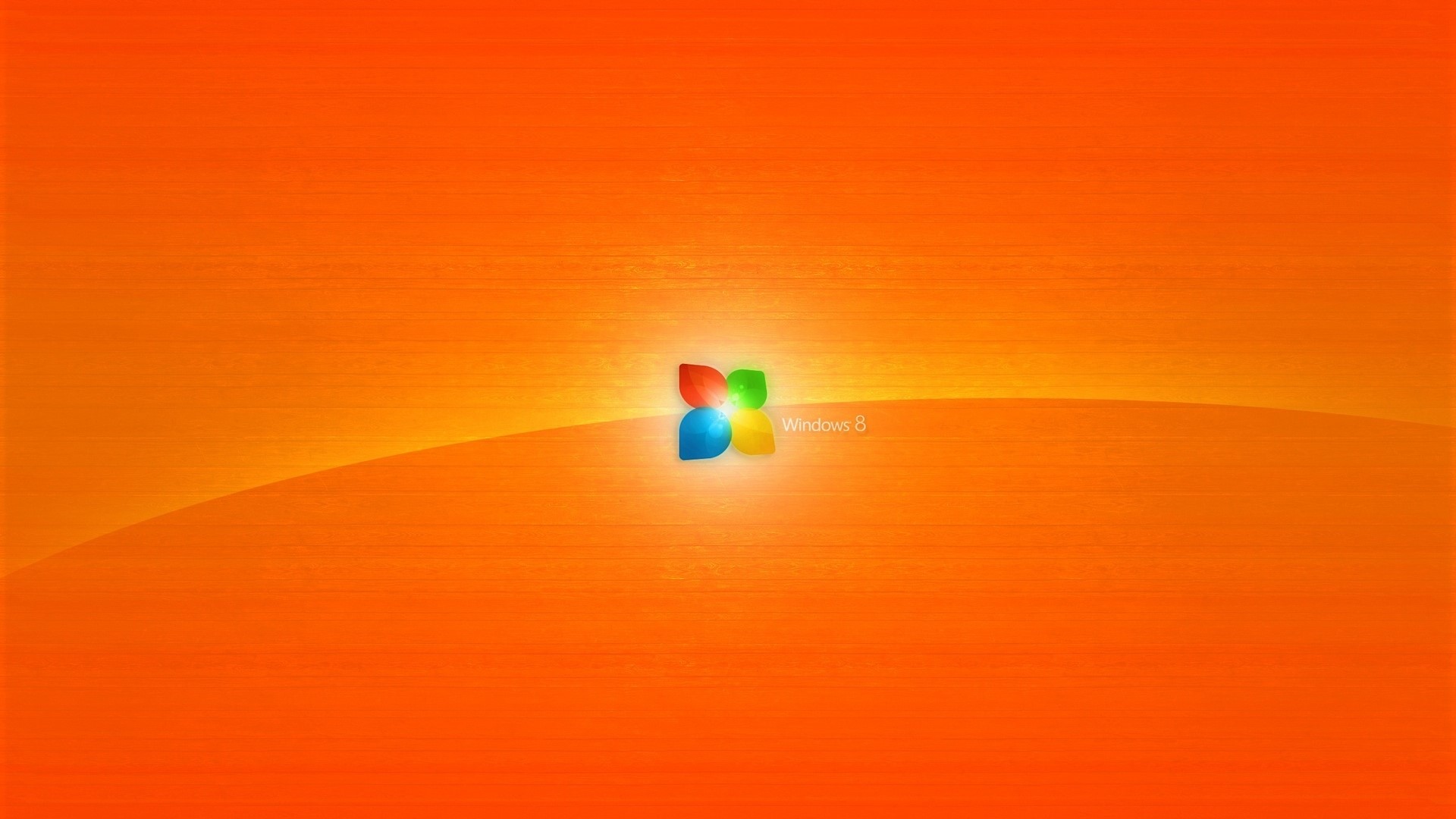 Windows 8 logo on orange background HD Wallpaper