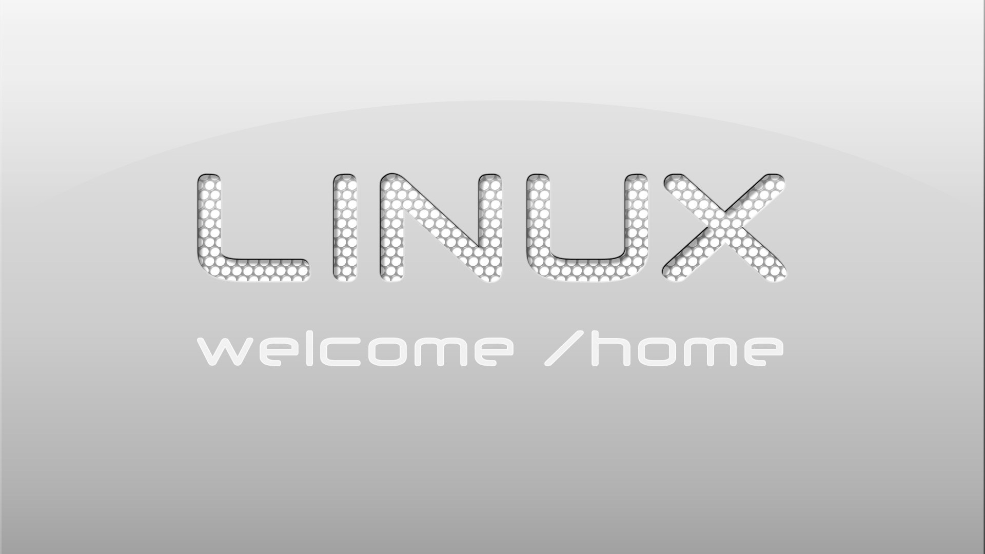 Linux Welcome Home Silver HD Wallpaper