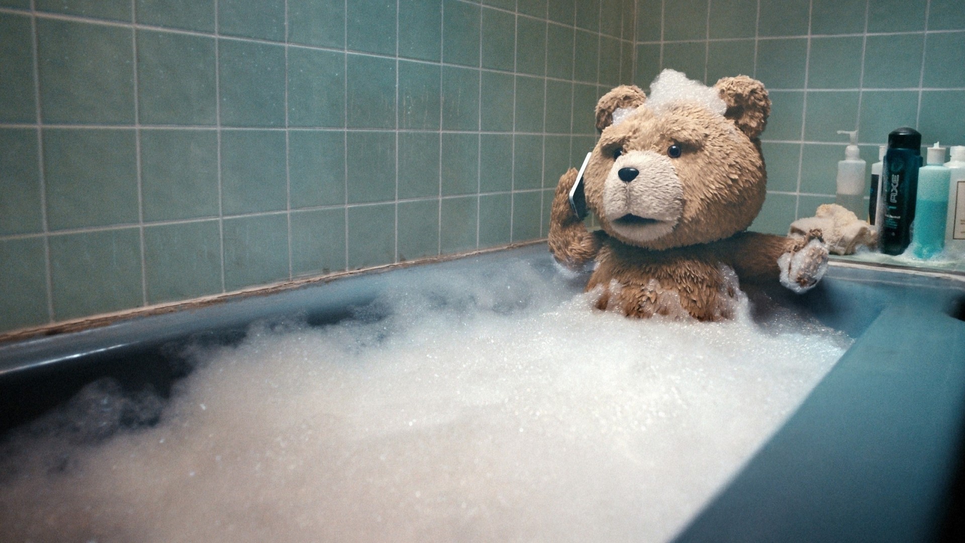 Ted from Ted Movie in a Bubble Bath HD Wallpaper