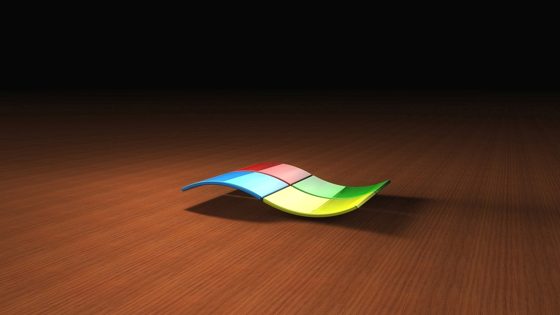 Windows 7 logo on wood texture HD Wallpaper