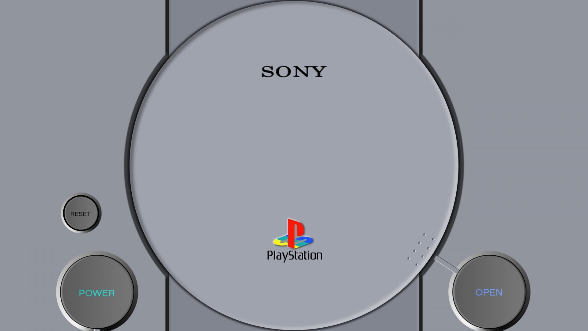 Sony PlayStation console front view HD Wallpaper
