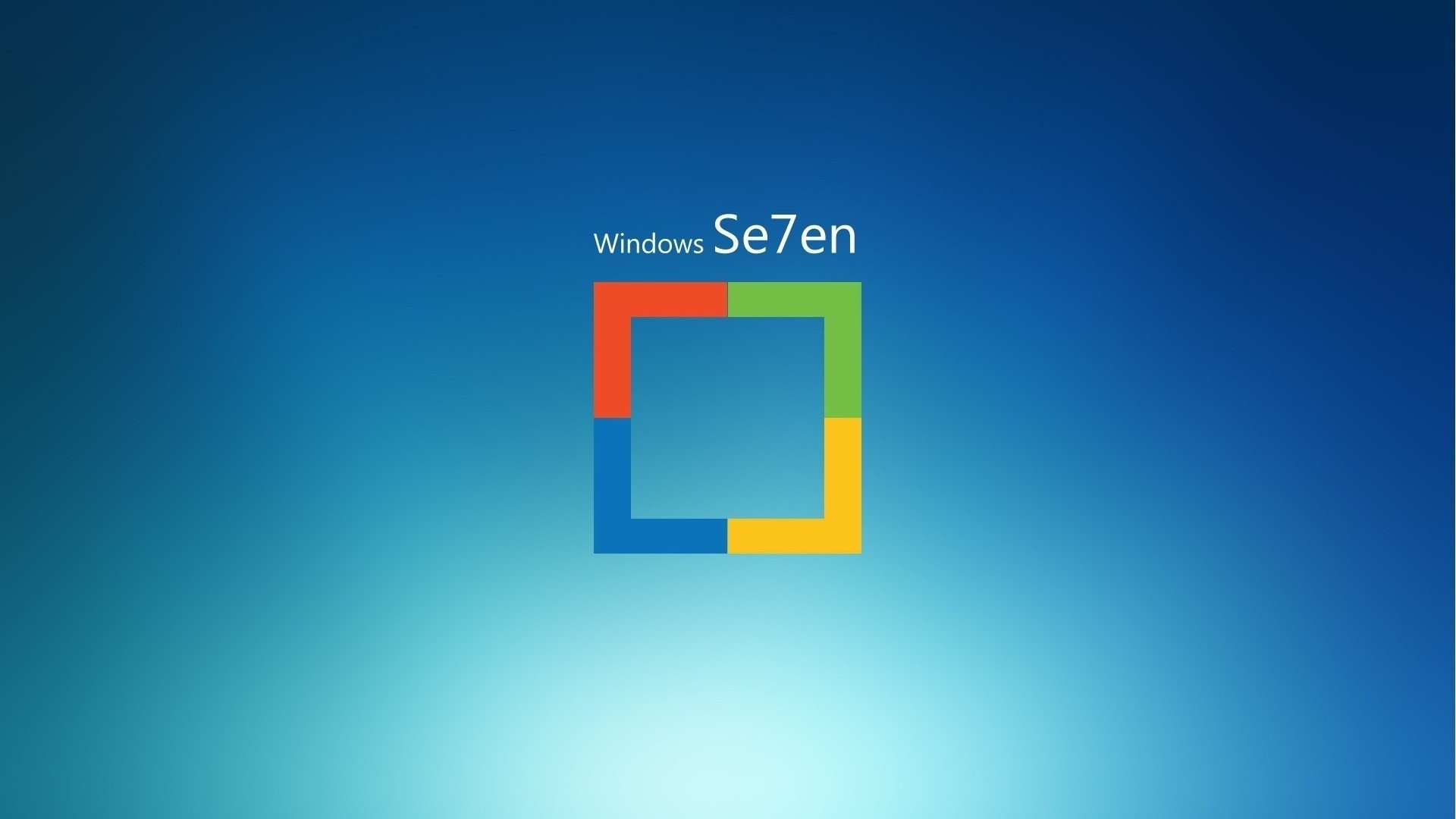 Windows Se7en logo on blue background HD Wallpaper