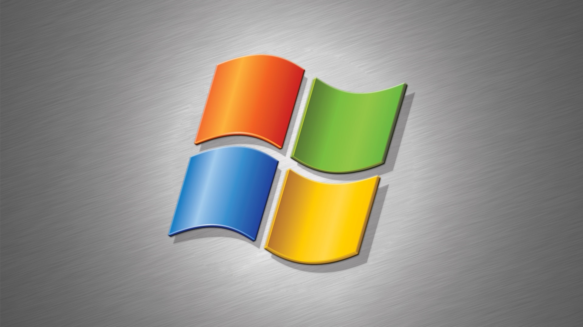 Windows logo on brushed metal HD Wallpaper