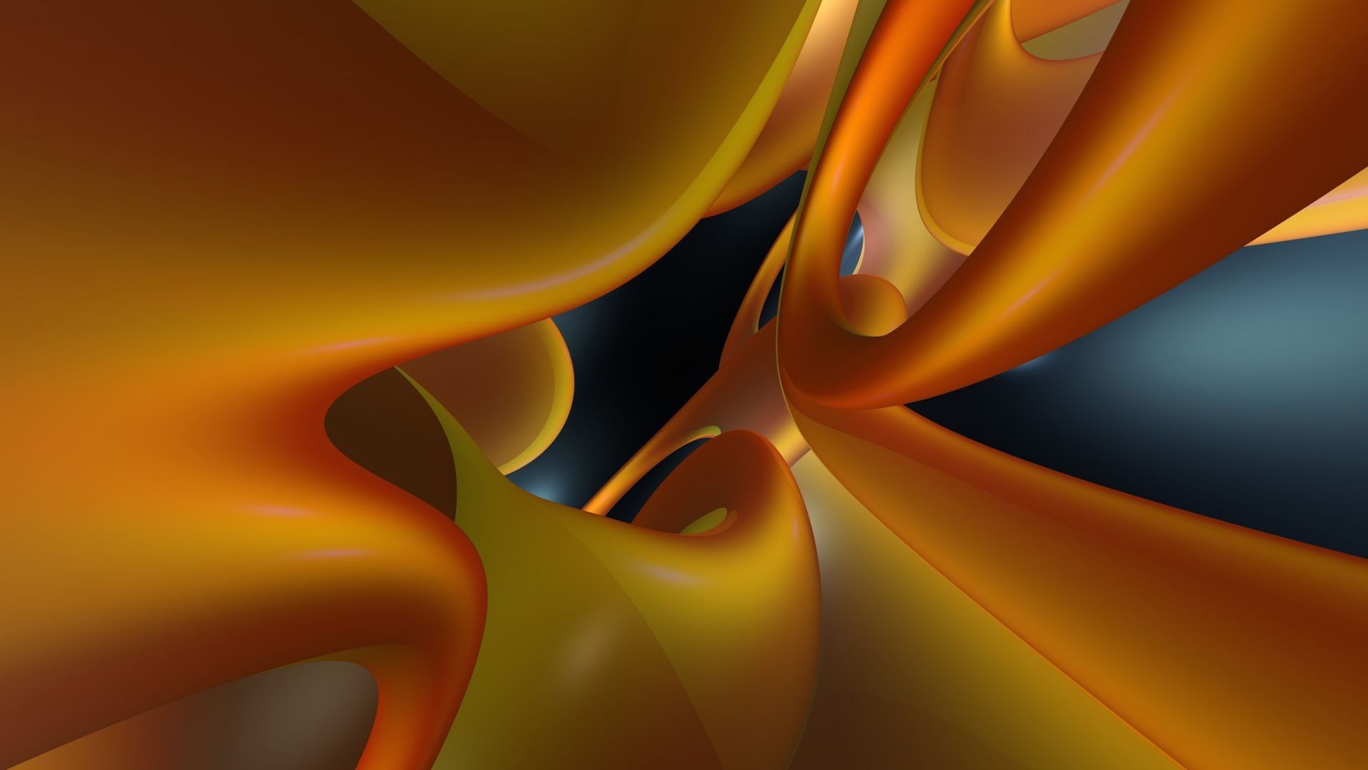 Abstract warm flowing shapes HD Wallpaper