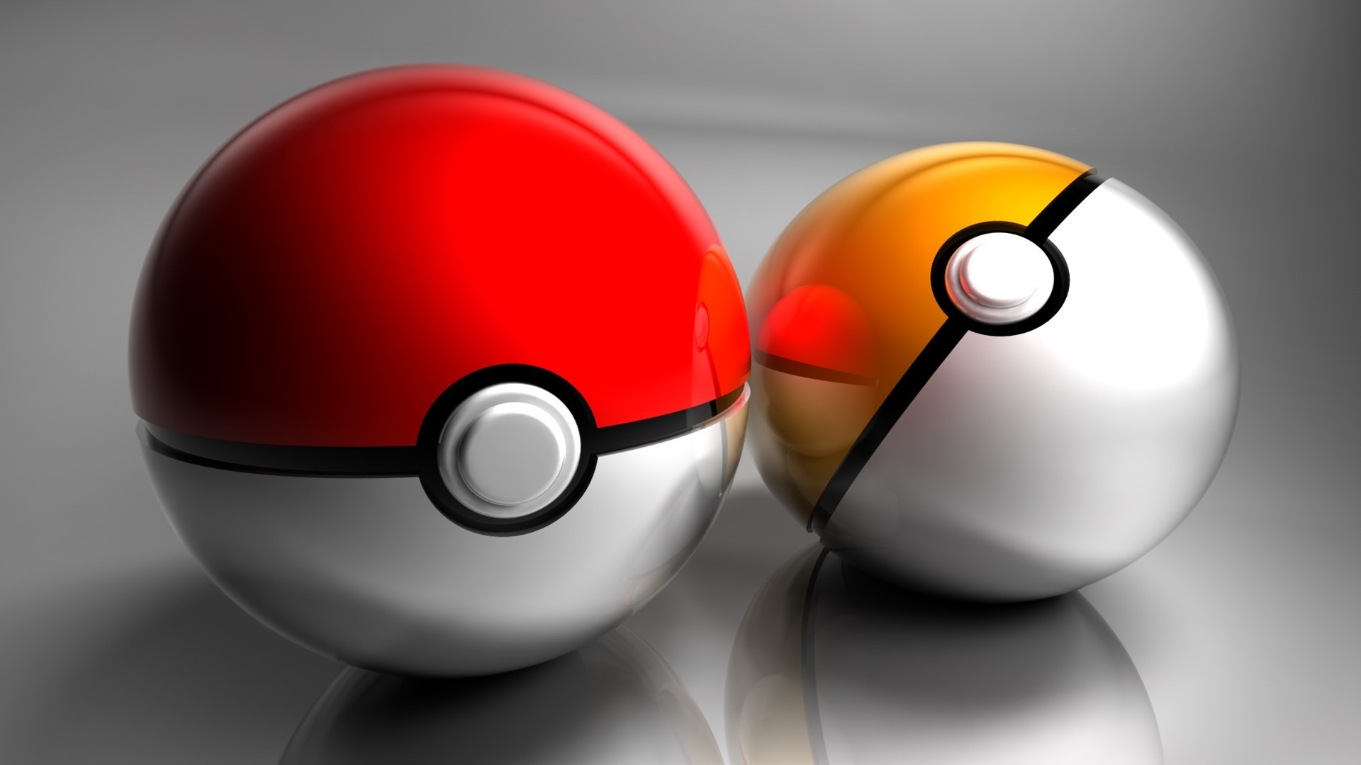 Two Pokemon Balls HD Wallpaper