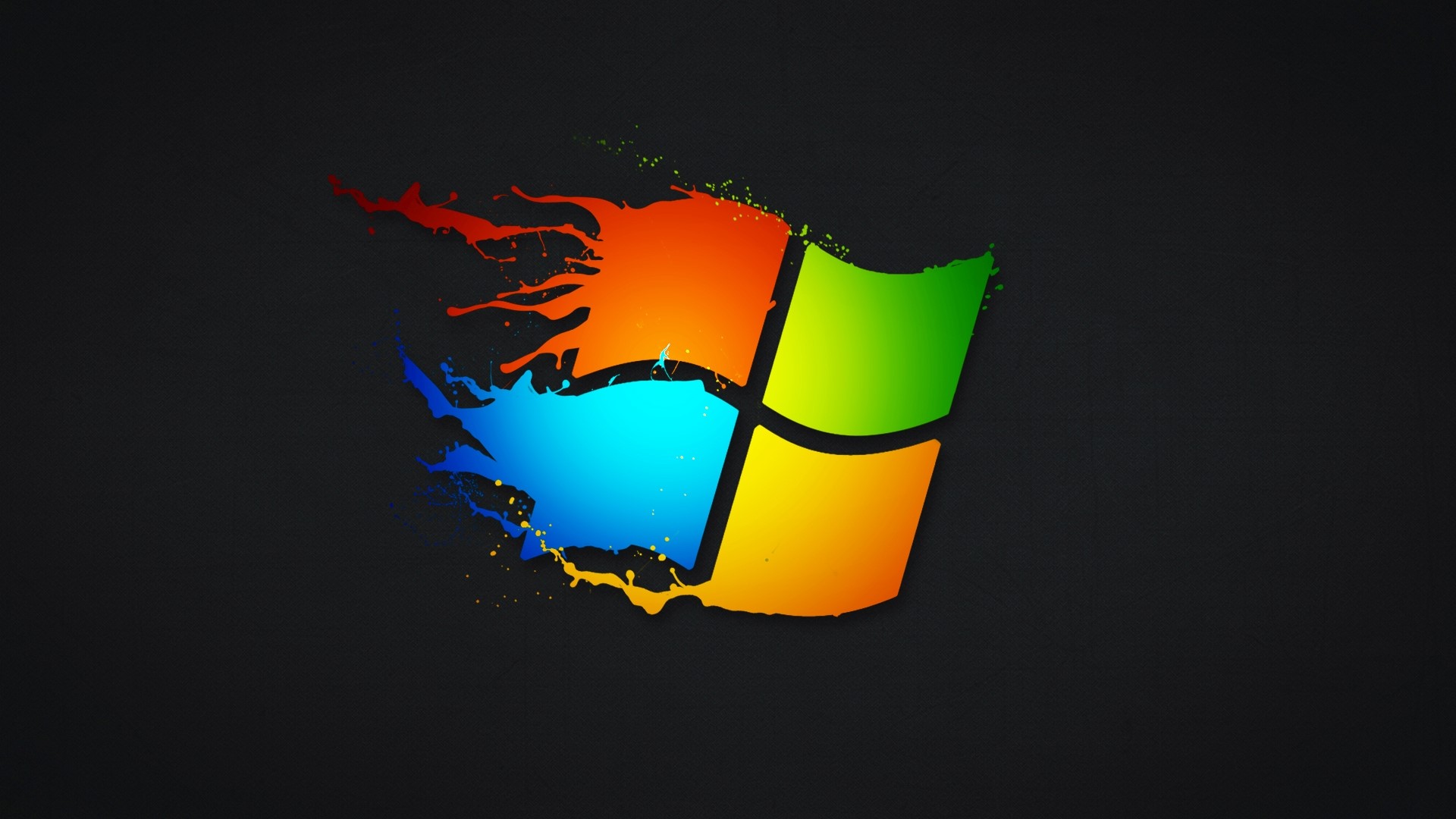 Windows logo with paint splatter HD Wallpaper