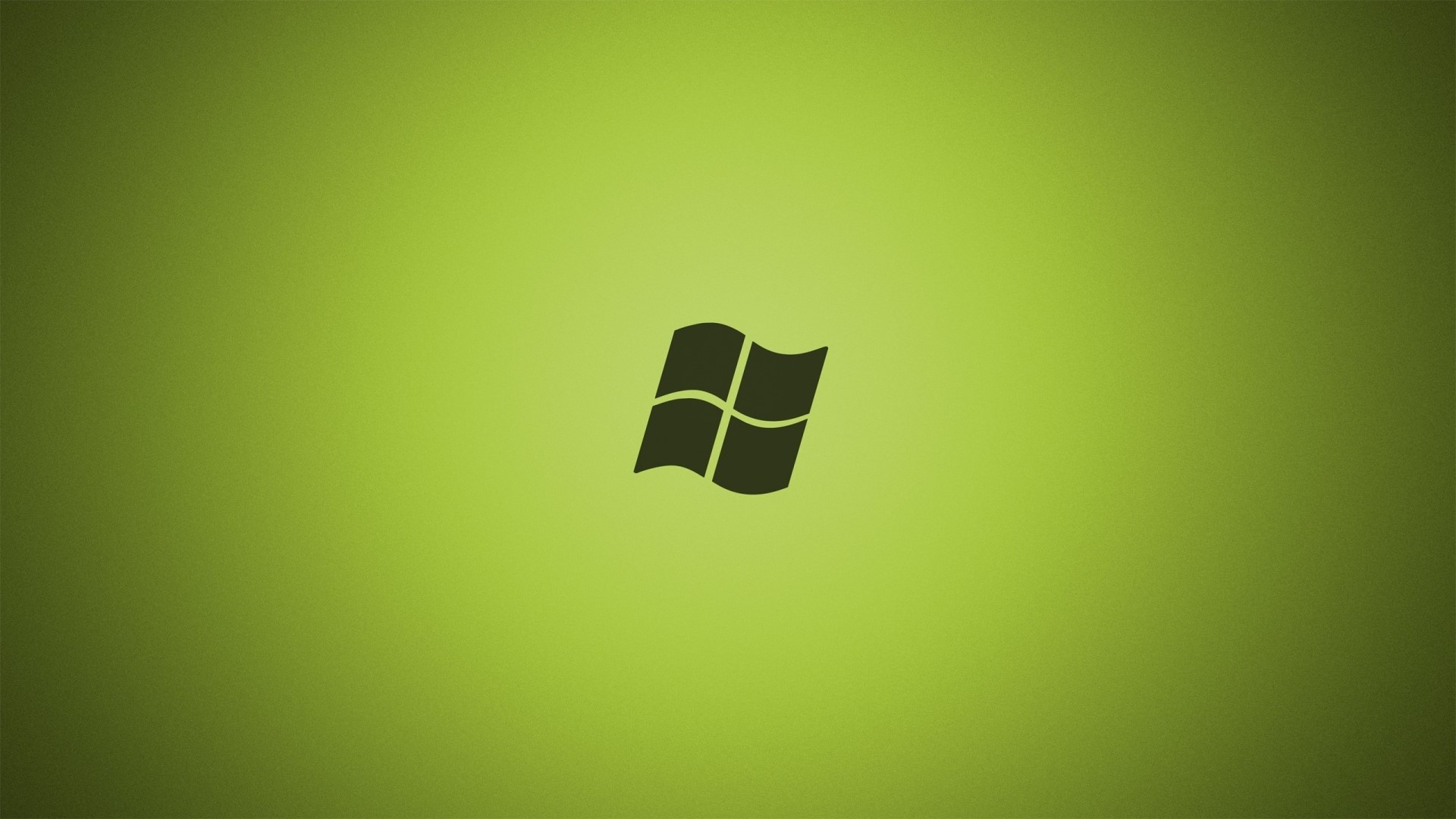 Windows Logo on Green Gradient HD Wallpaper