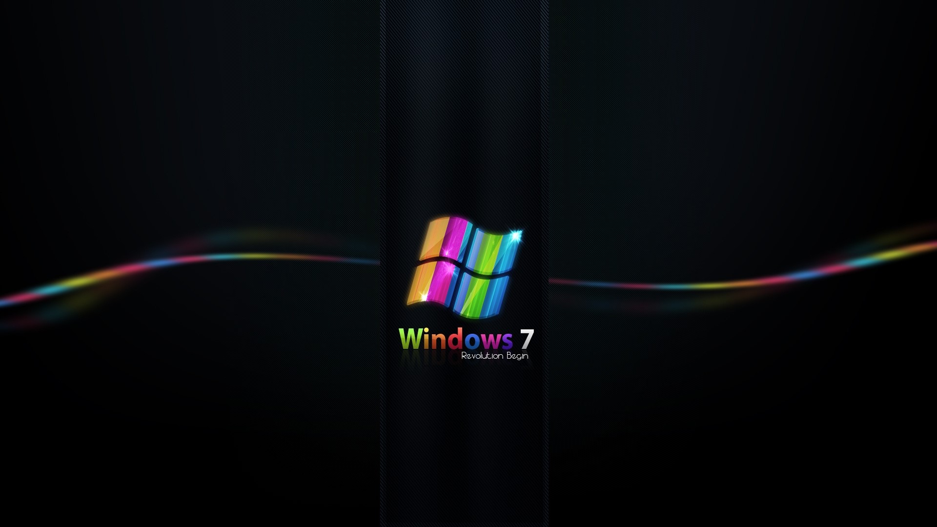 Windows 7 Revolution Begin Logo HD Wallpaper