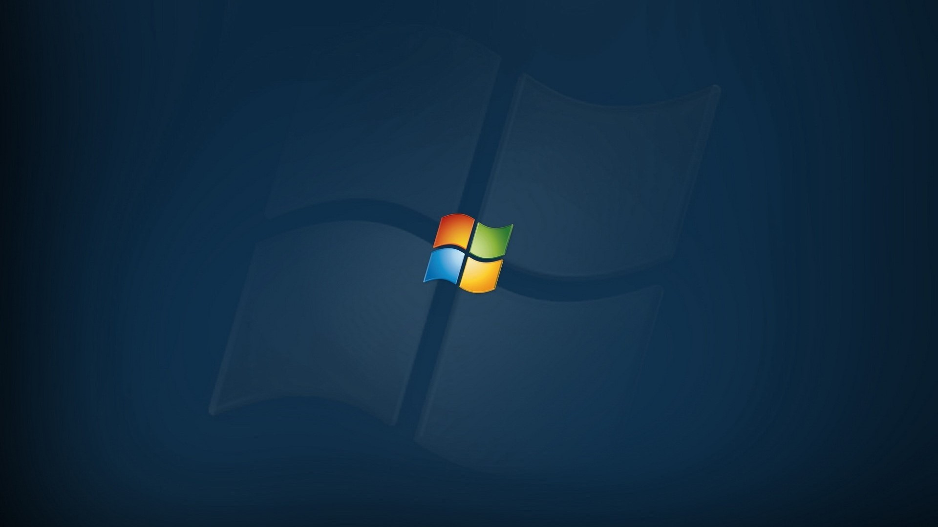 Windows Logo on Dark Blue Background HD Wallpaper
