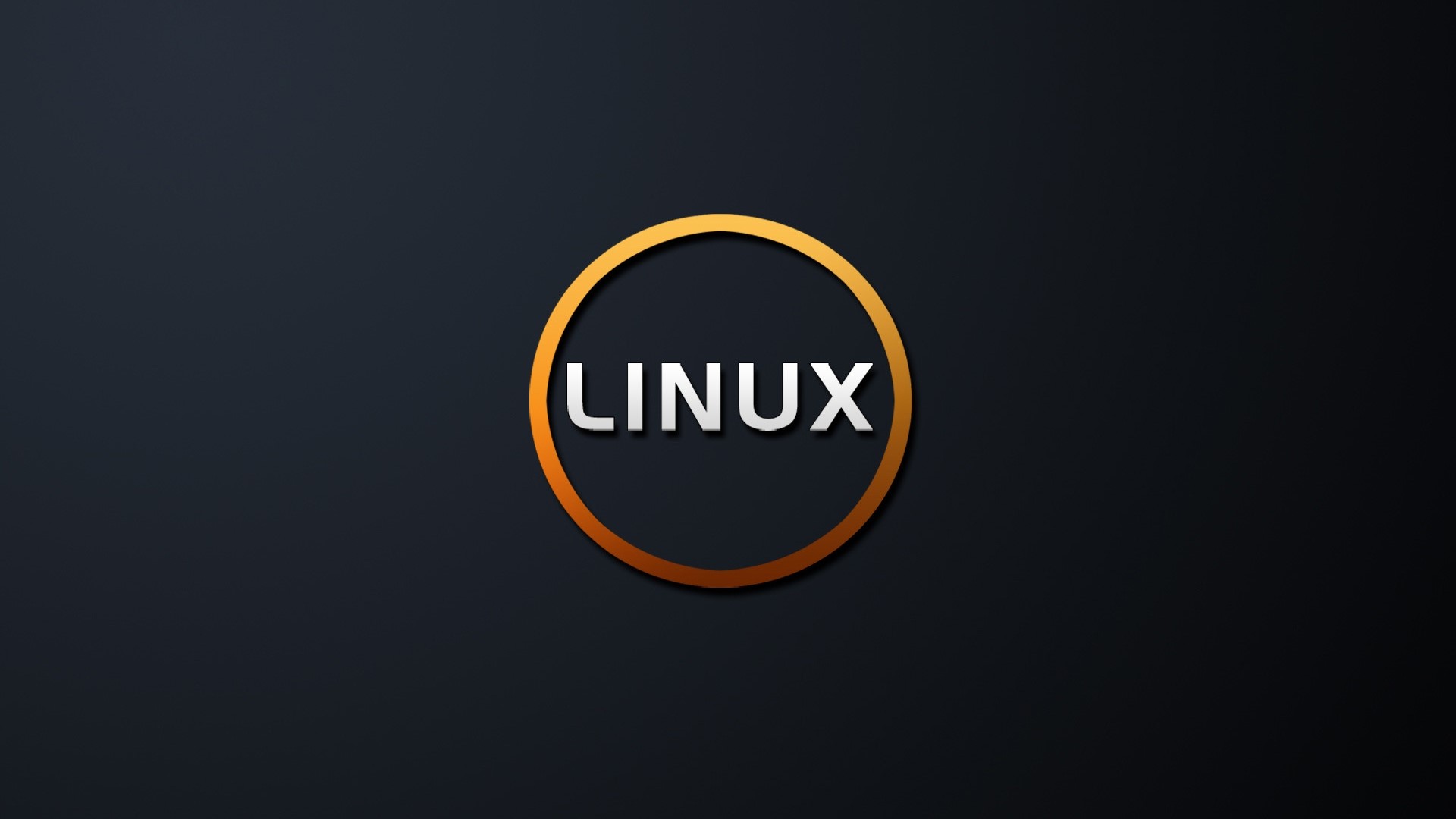 Linux logo in a circle HD Wallpaper
