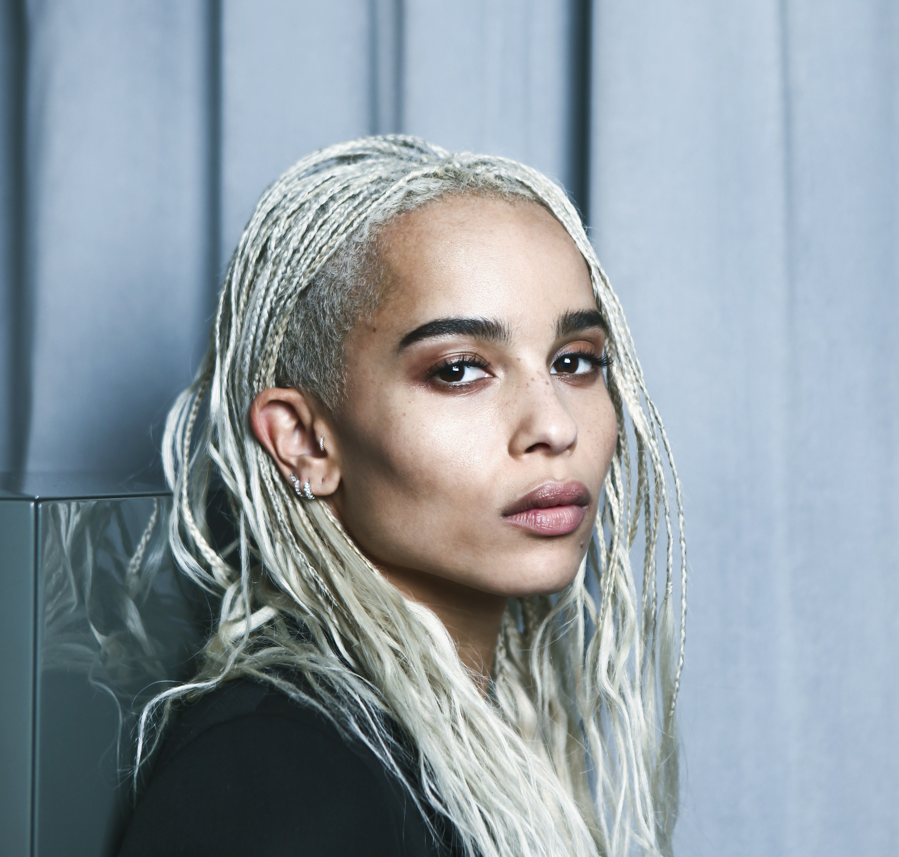 Zoe Kravitz with blonde braids HD Wallpaper