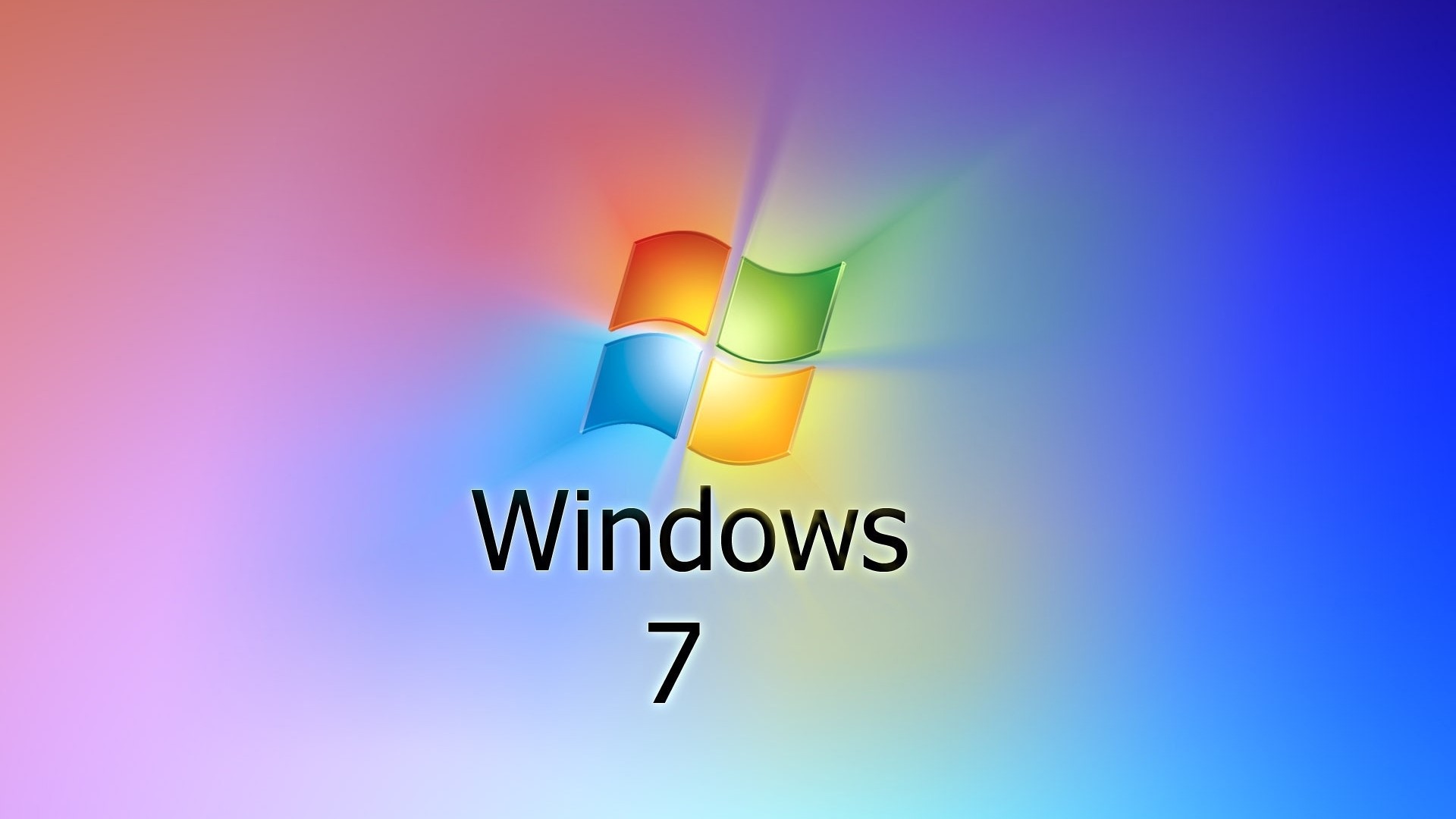Windows 7 Logo with Soft Colors HD Wallpaper