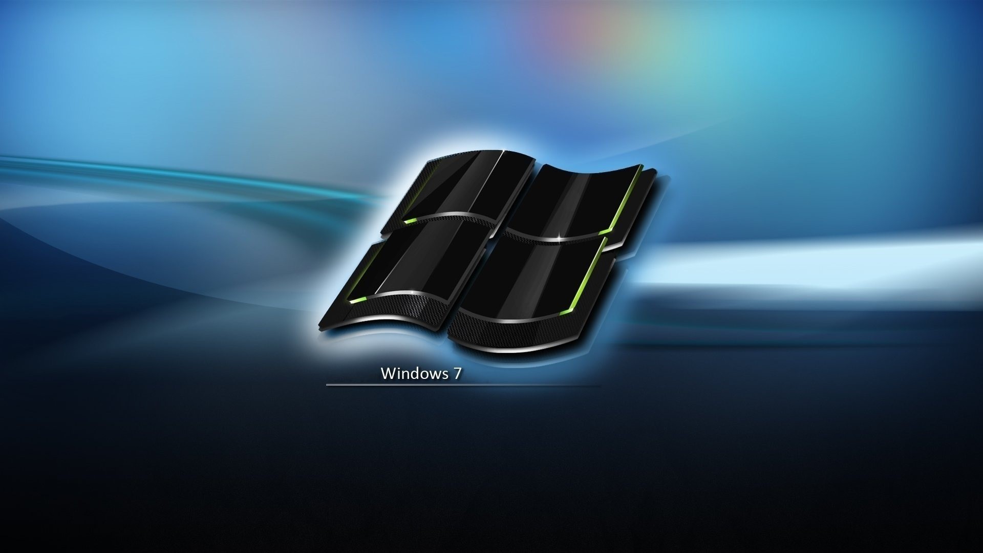 Windows 7 Black Logo HD Wallpaper