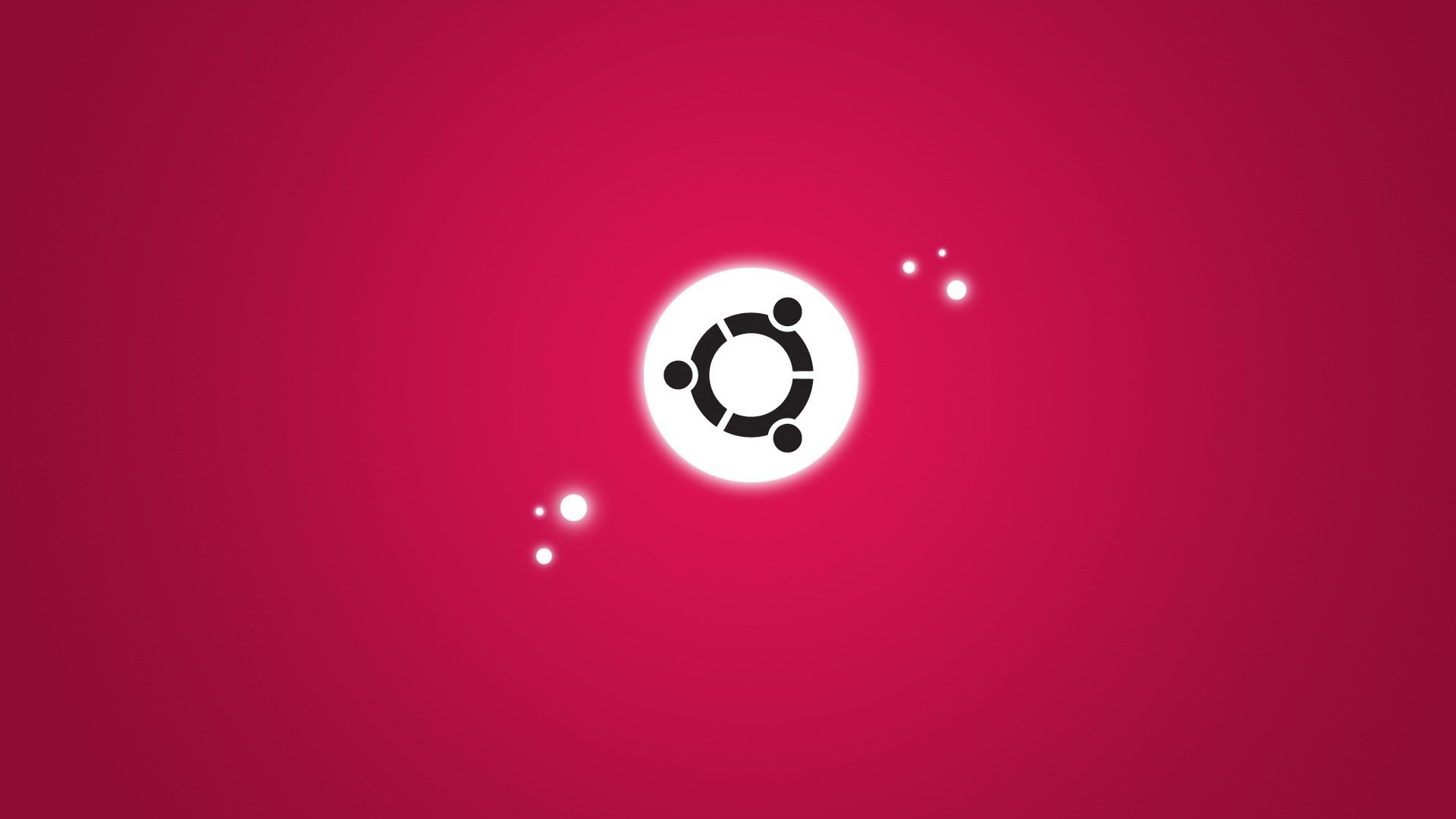 Ubuntu logo on a pink background HD Wallpaper