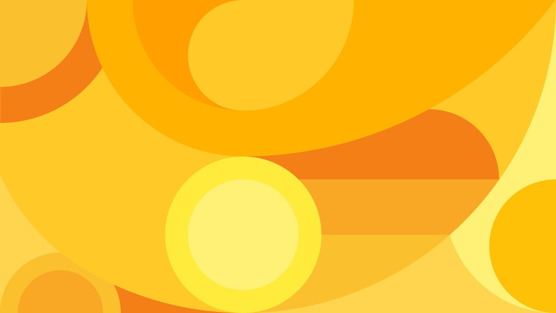 Abstract yellow and orange shapes HD Wallpaper