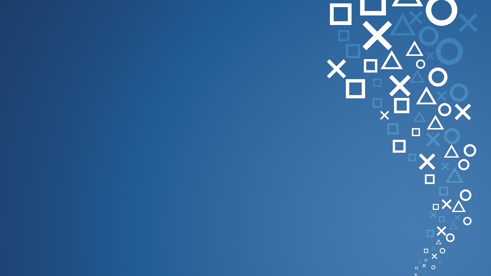 Playstation Icons on Blue Background HD Wallpaper