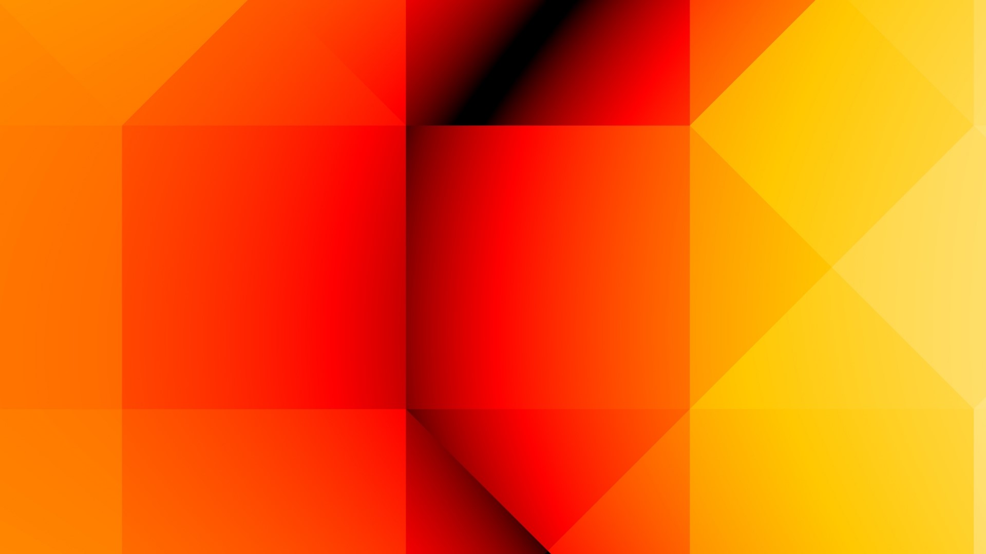Orange and yellow abstract geometric shapes HD Wallpaper
