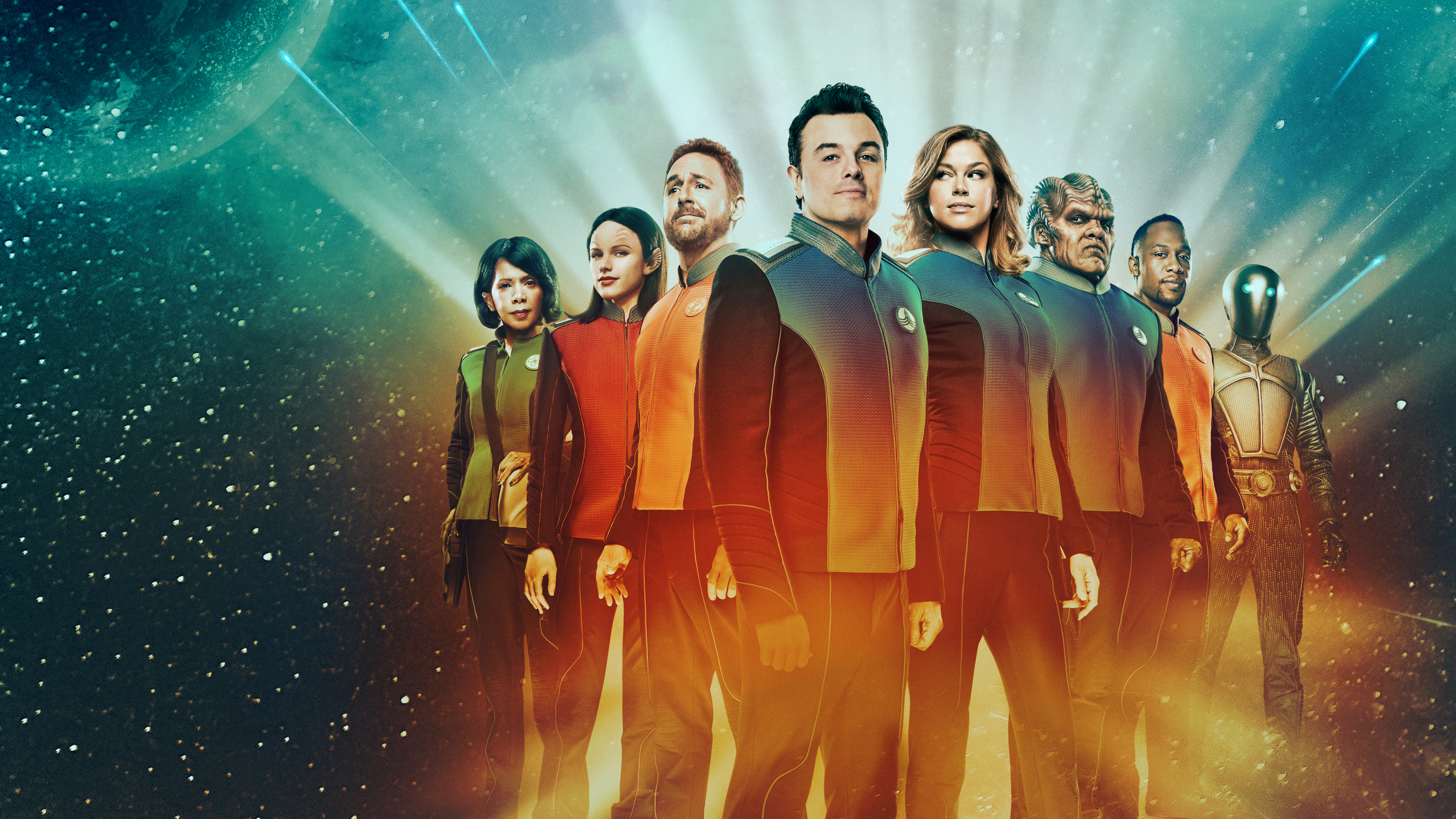 The Orville Cast in Space HD Wallpaper