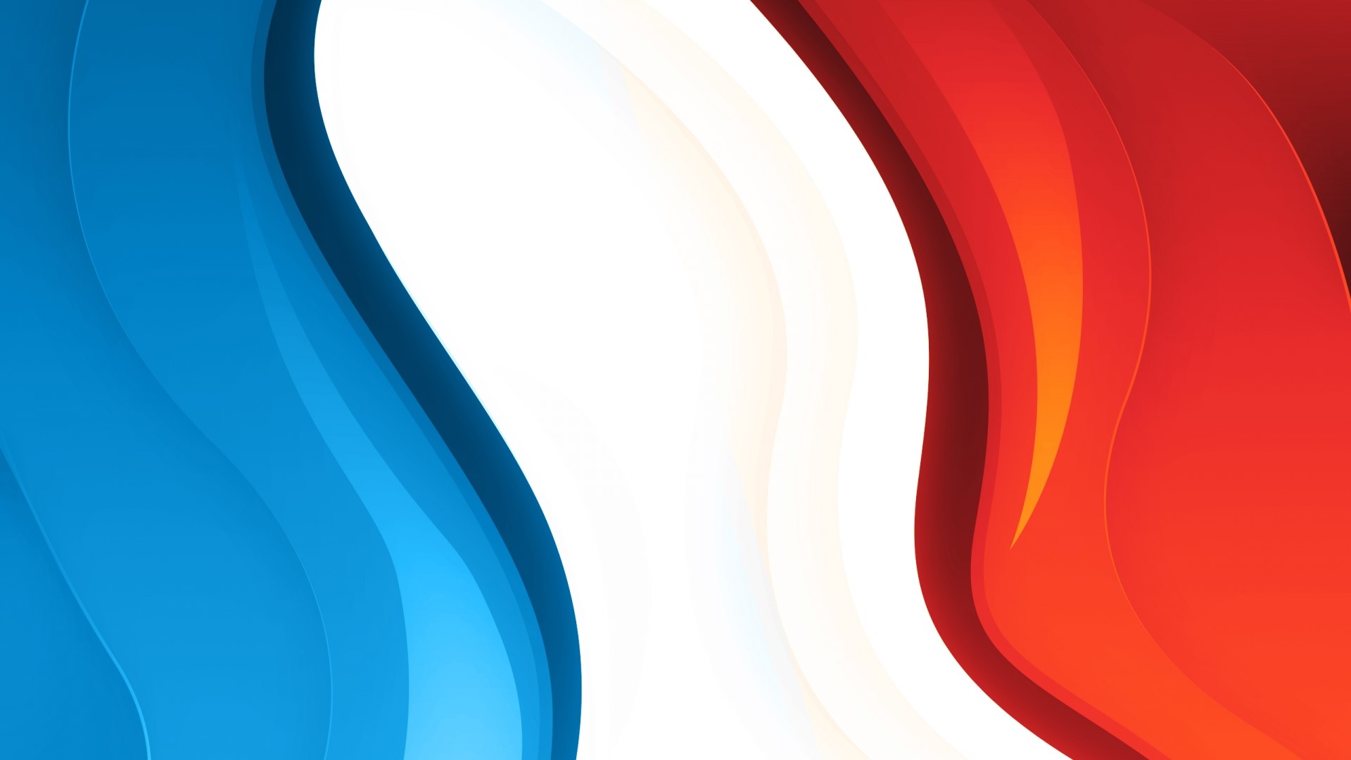 Abstract French Tricolour Waves HD Wallpaper