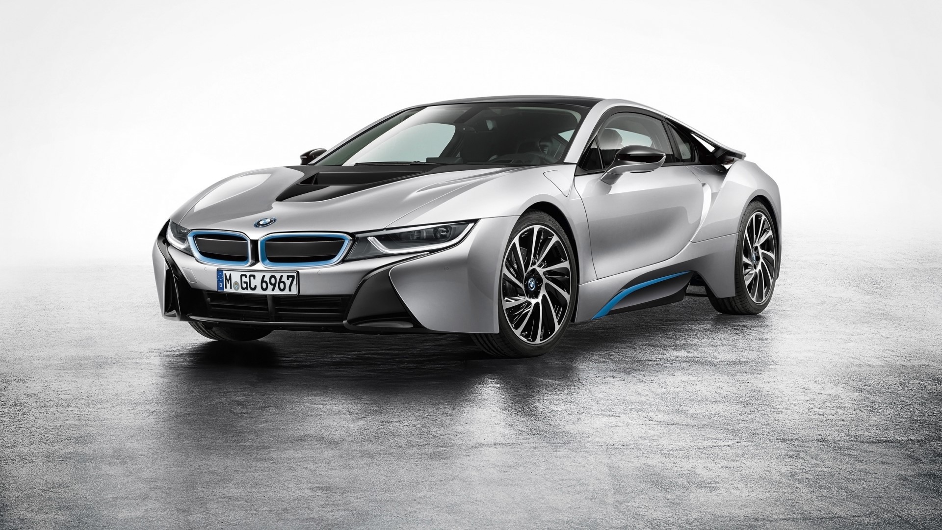 Silver BMW i8 2015 HD Wallpaper