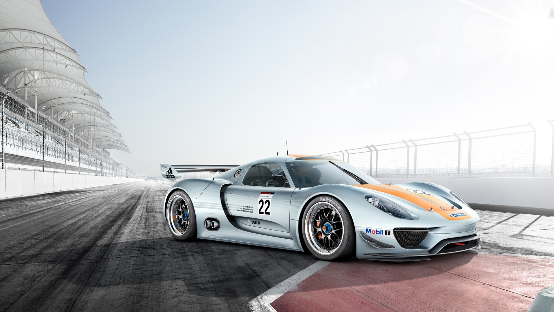Porsche 918 RSR race car on track HD Wallpaper