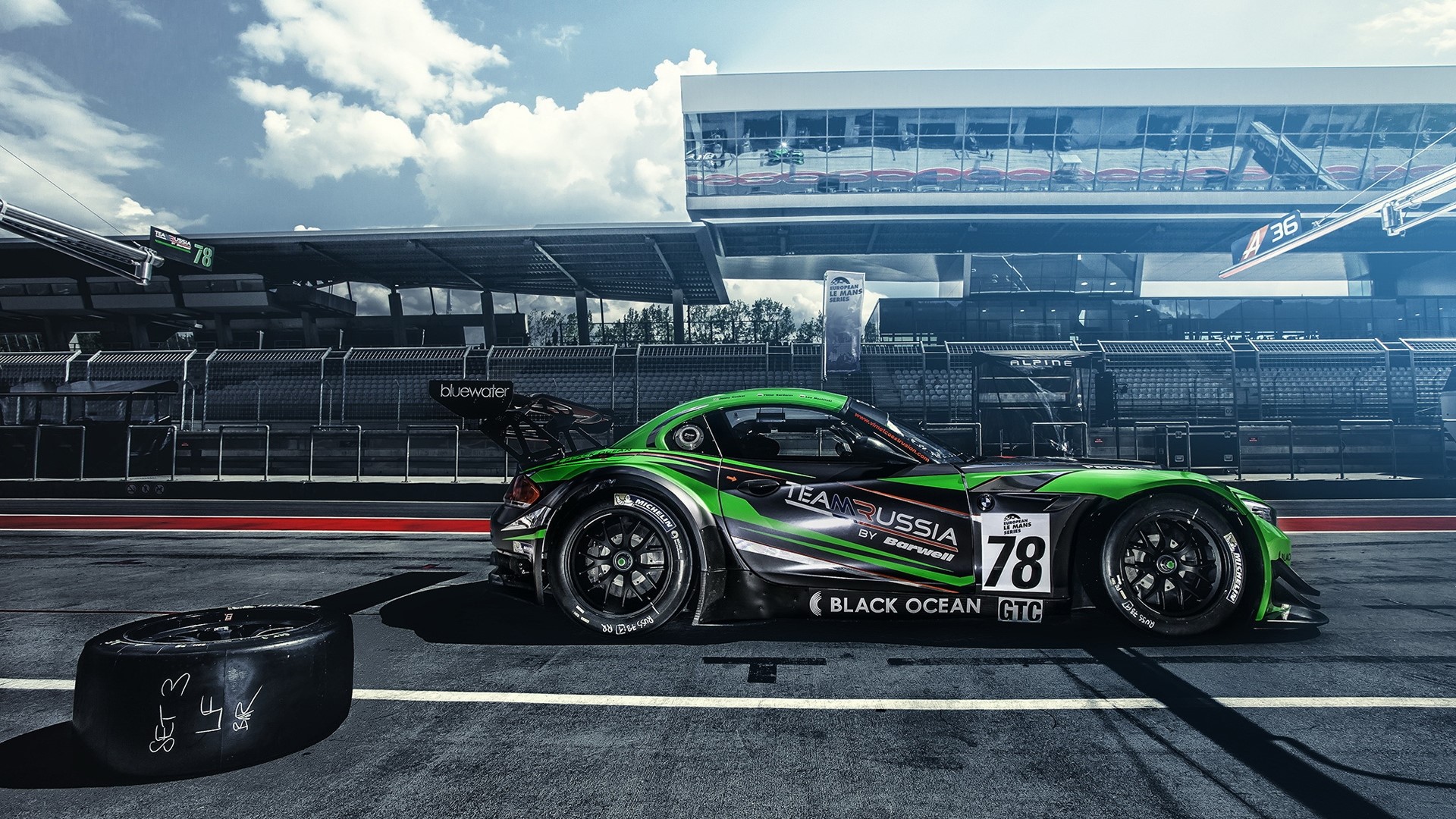 BMW Z4 GT3 "Team Russia" race car HD Wallpaper