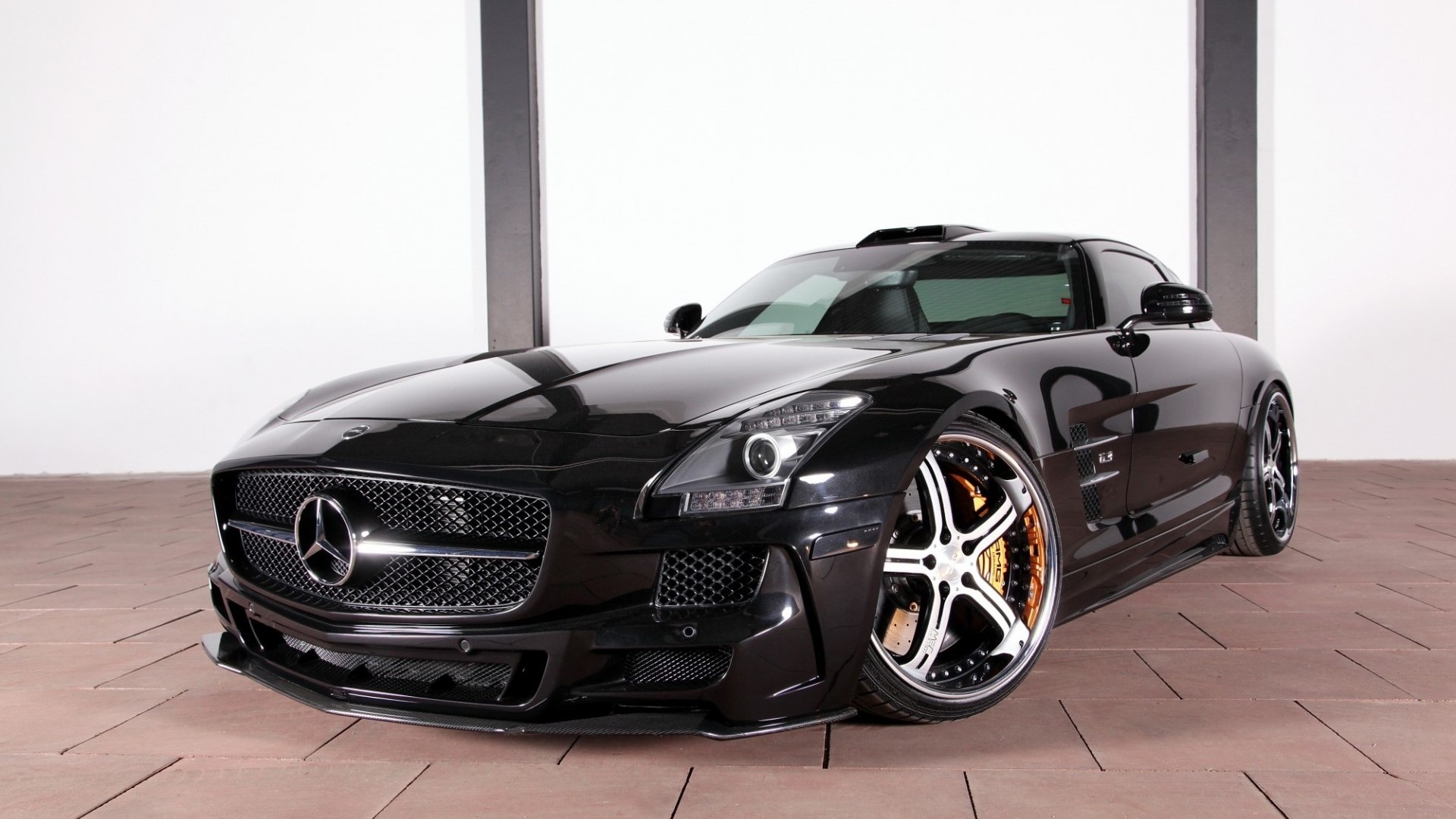 Black Mercedes-Benz SLS AMG Tuning HD Wallpaper