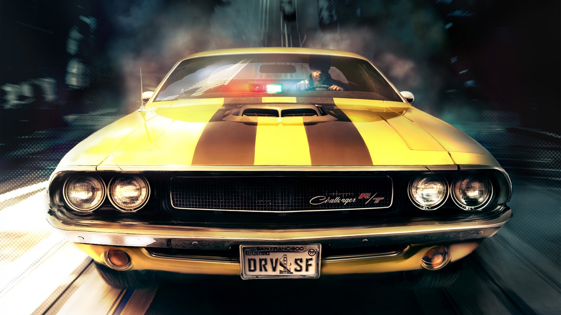 Yellow Dodge Challenger R/T from Driver: San Francisco HD Wallpaper