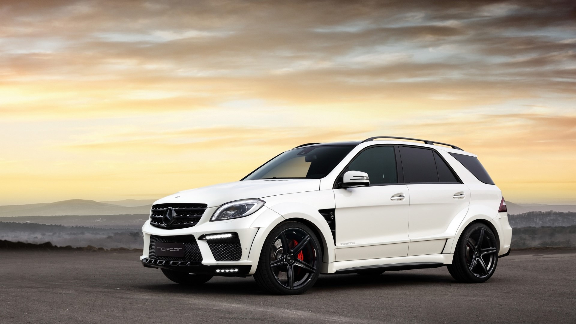 White Mercedes-Benz ML63 AMG Inferno by Topcar HD Wallpaper