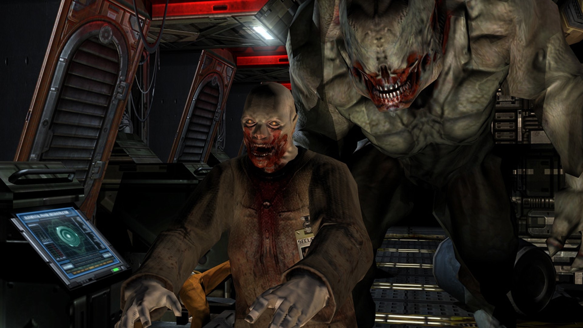 Doom 3 Beta zombie and monster HD Wallpaper