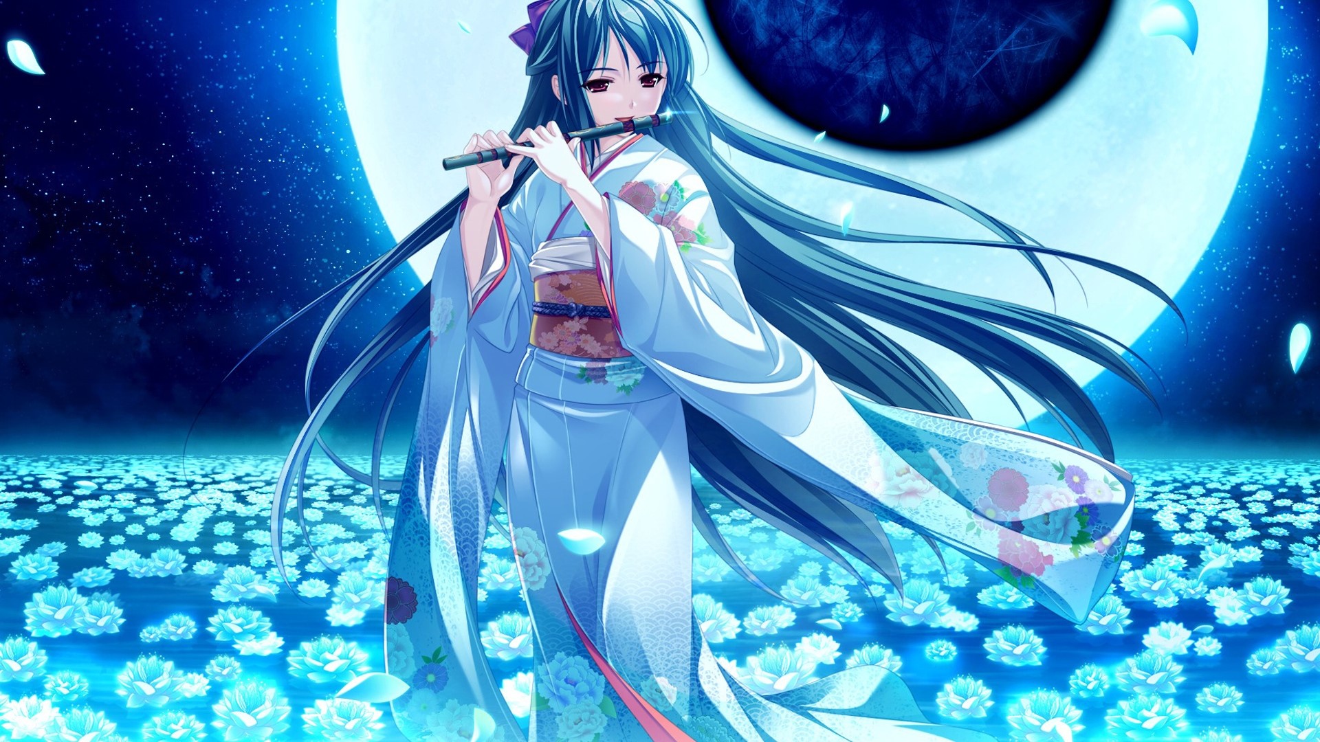 Tsukumo No Kanade from Anime Girl Kimono HD Wallpaper