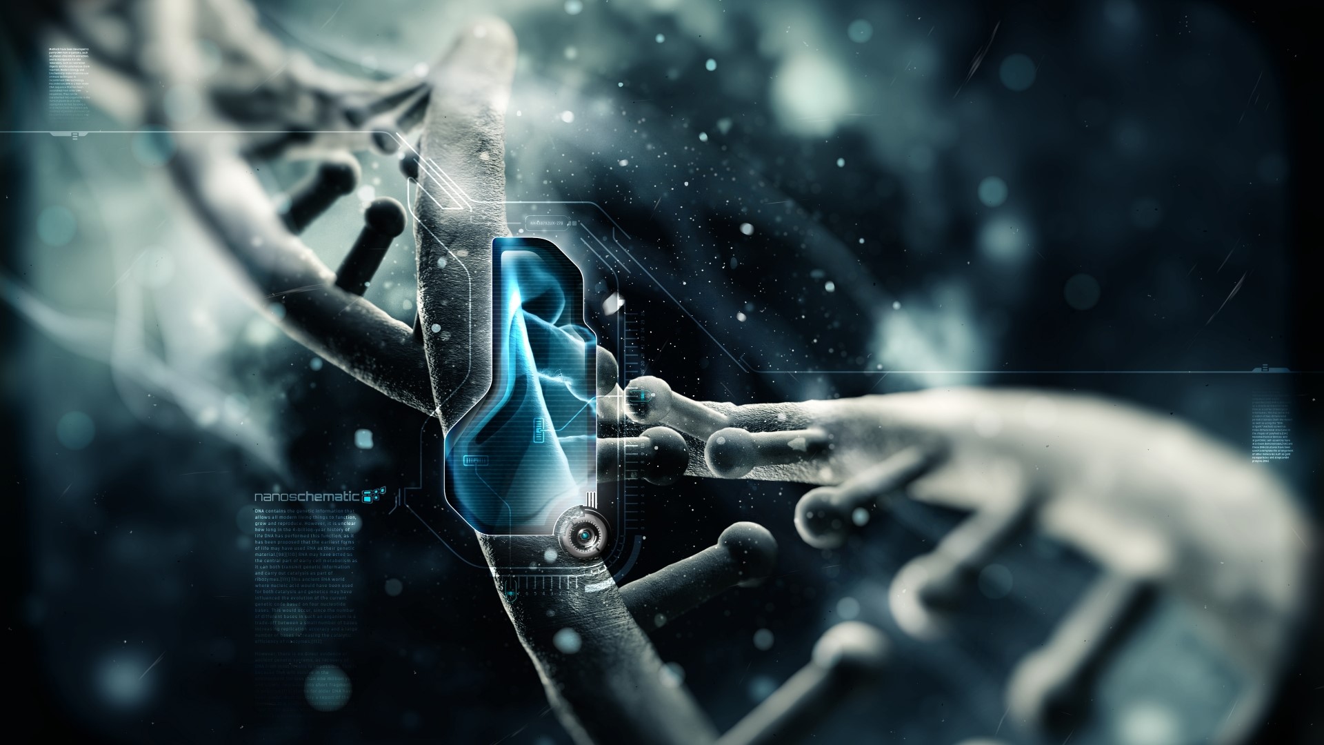 DNA Nanotechnology Schematic HD Wallpaper