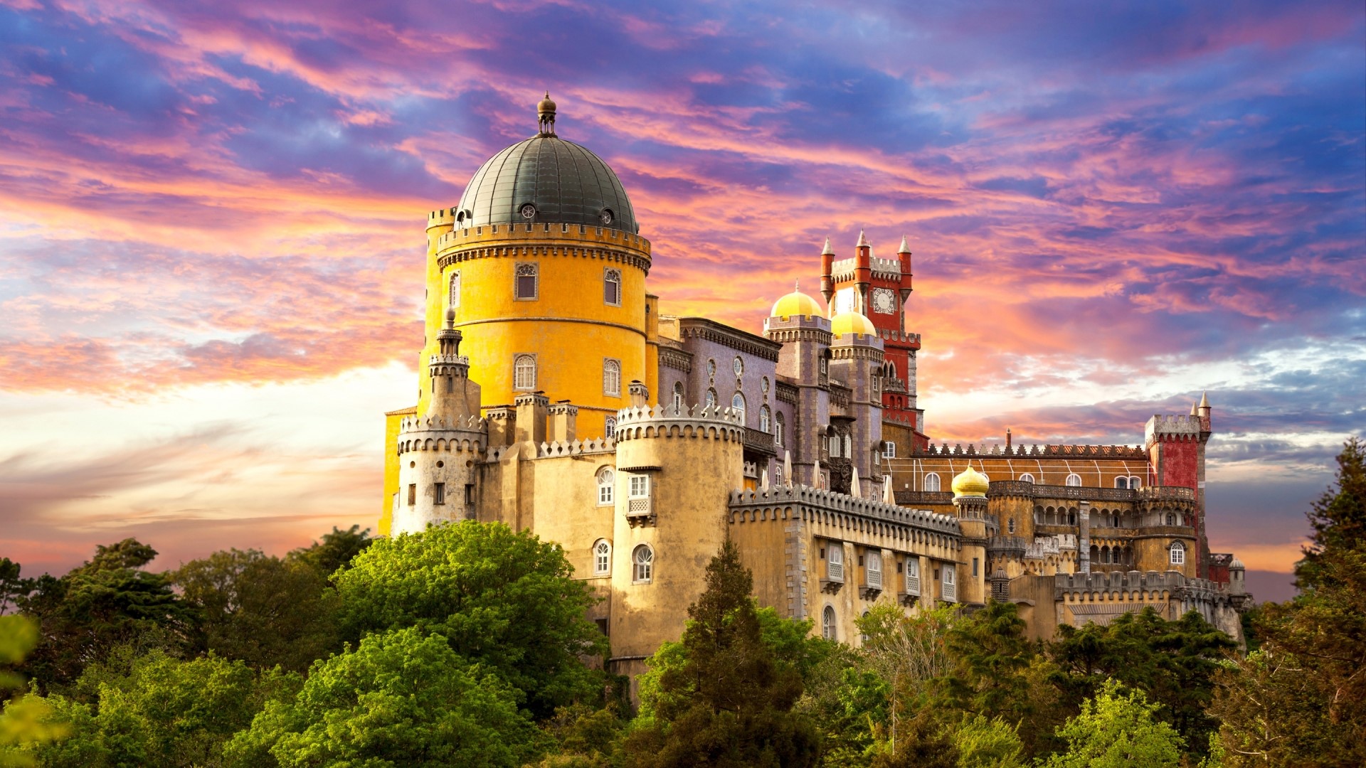 Pena Palace Sintra Portugal Castle HD Wallpaper