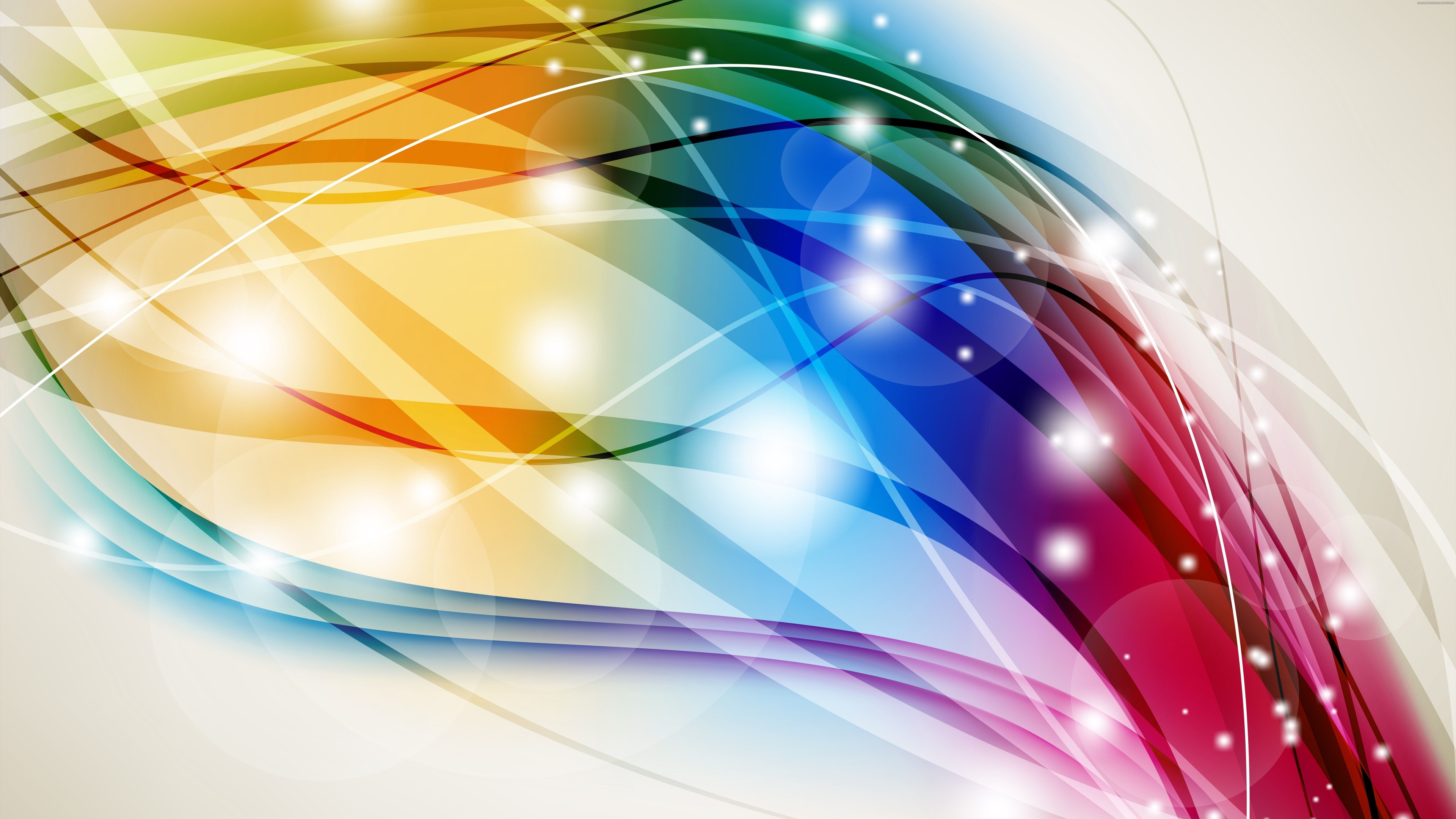 4K Abstract Colorful Light Streaks HD Wallpaper