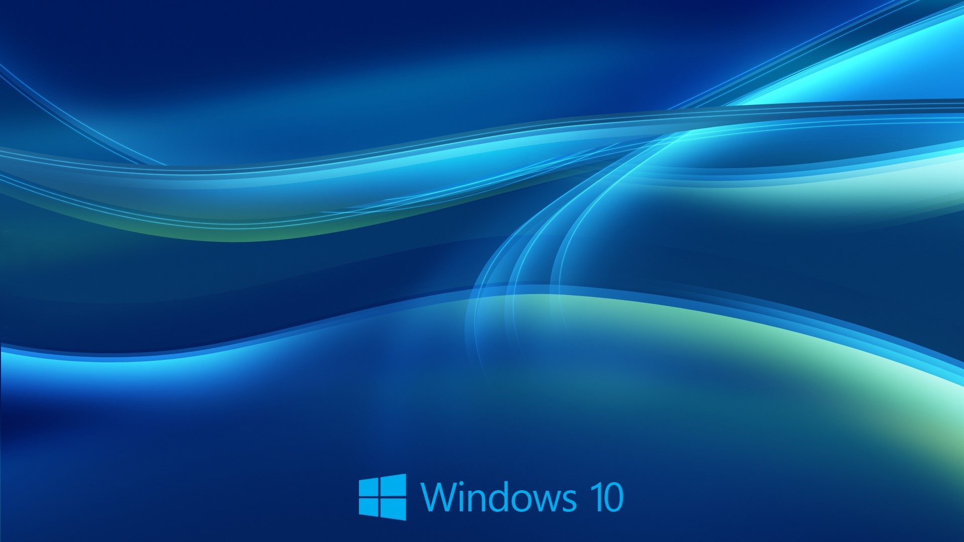 Windows 10 Abstract Blue Waves HD Wallpaper