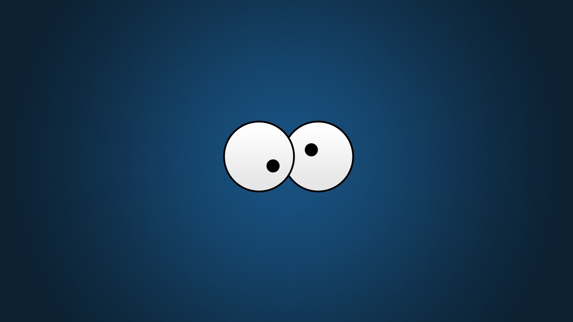 Cookie Monster eyes on blue background HD Wallpaper