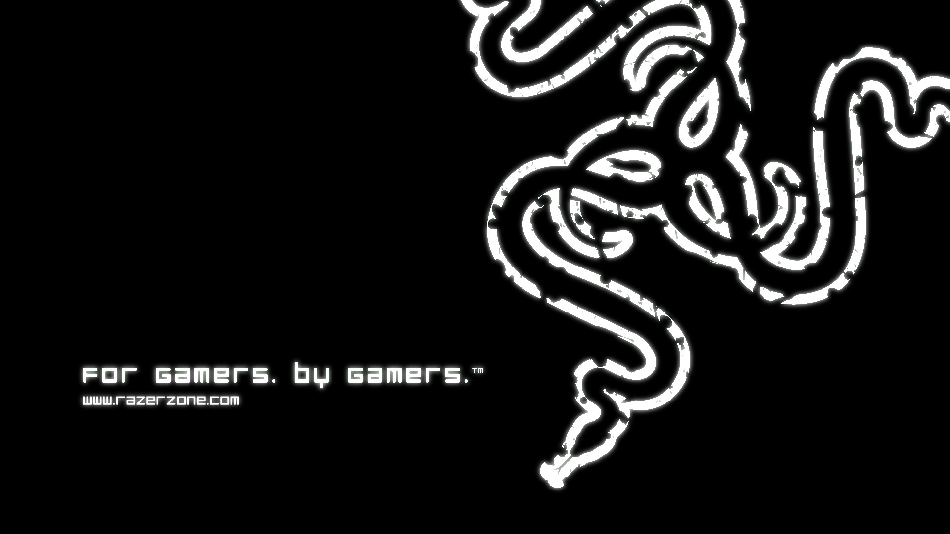 Razer logo and slogan on black background HD Wallpaper