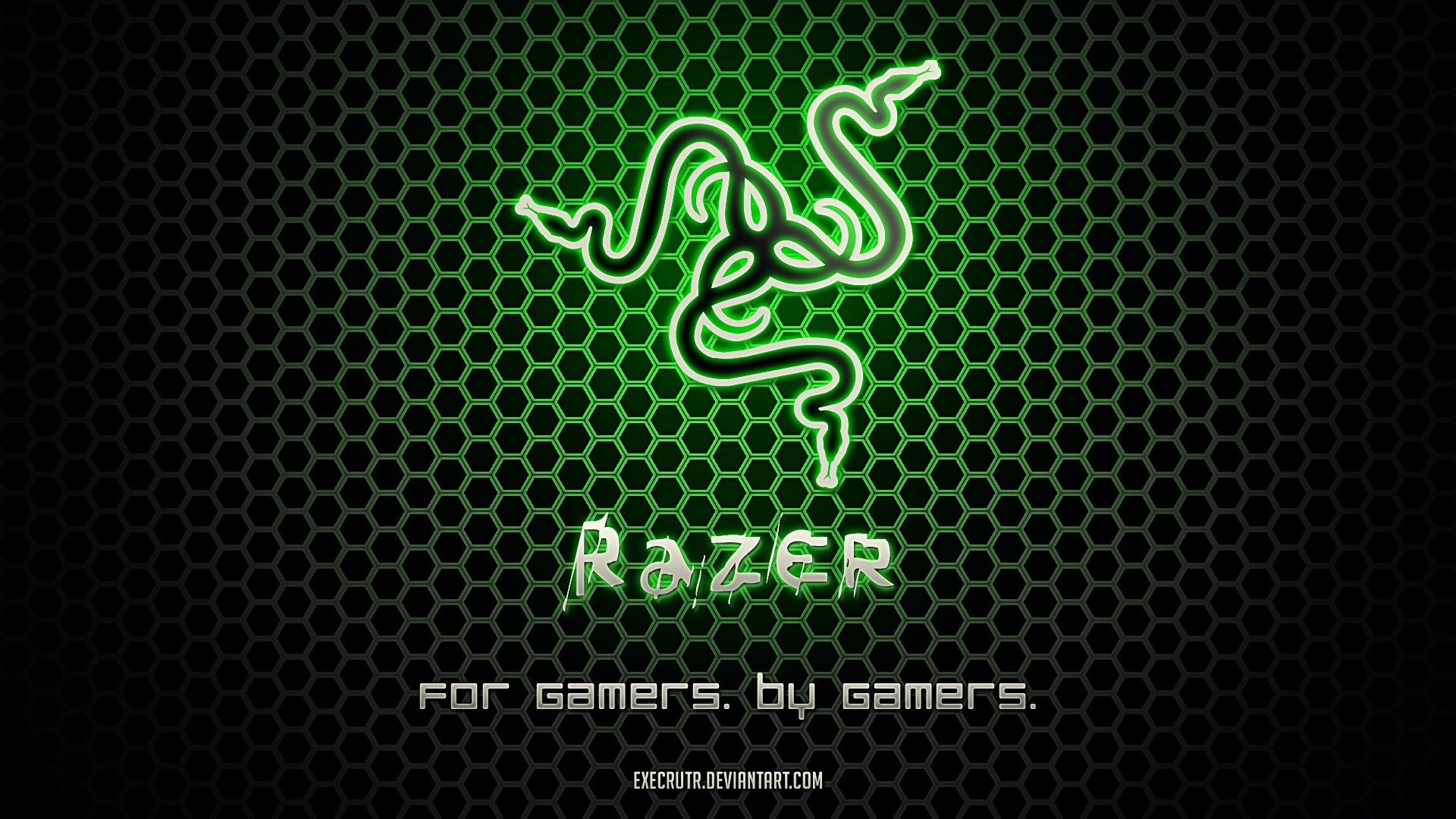 Razer logo with tagline HD Wallpaper