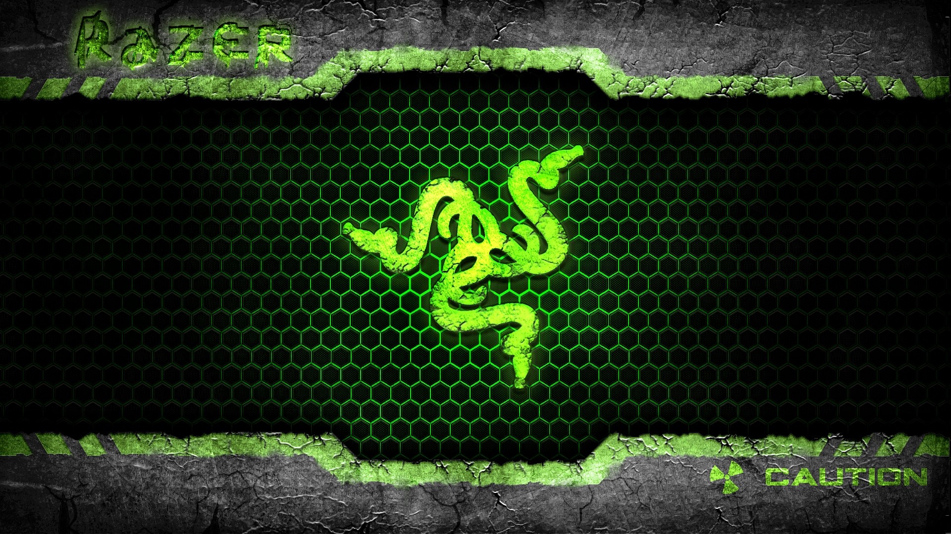 Razer logo on a grunge background HD Wallpaper